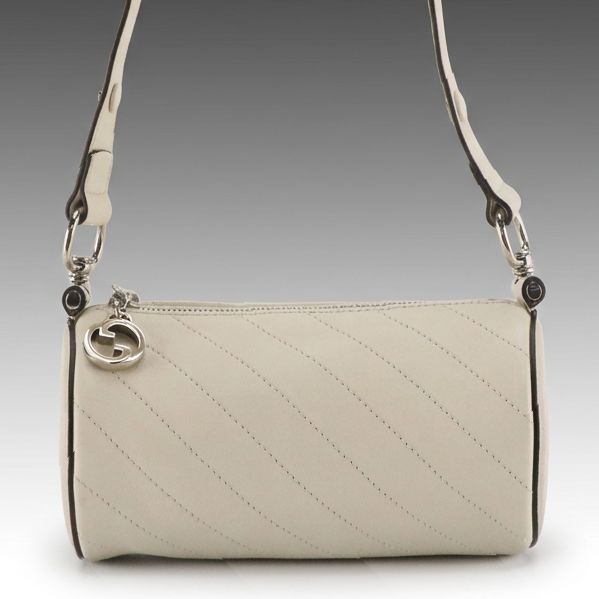 CANCER: Gucci Mini Blondie Barrel Bag in Ivory Diagonal Quilted Calf Leather