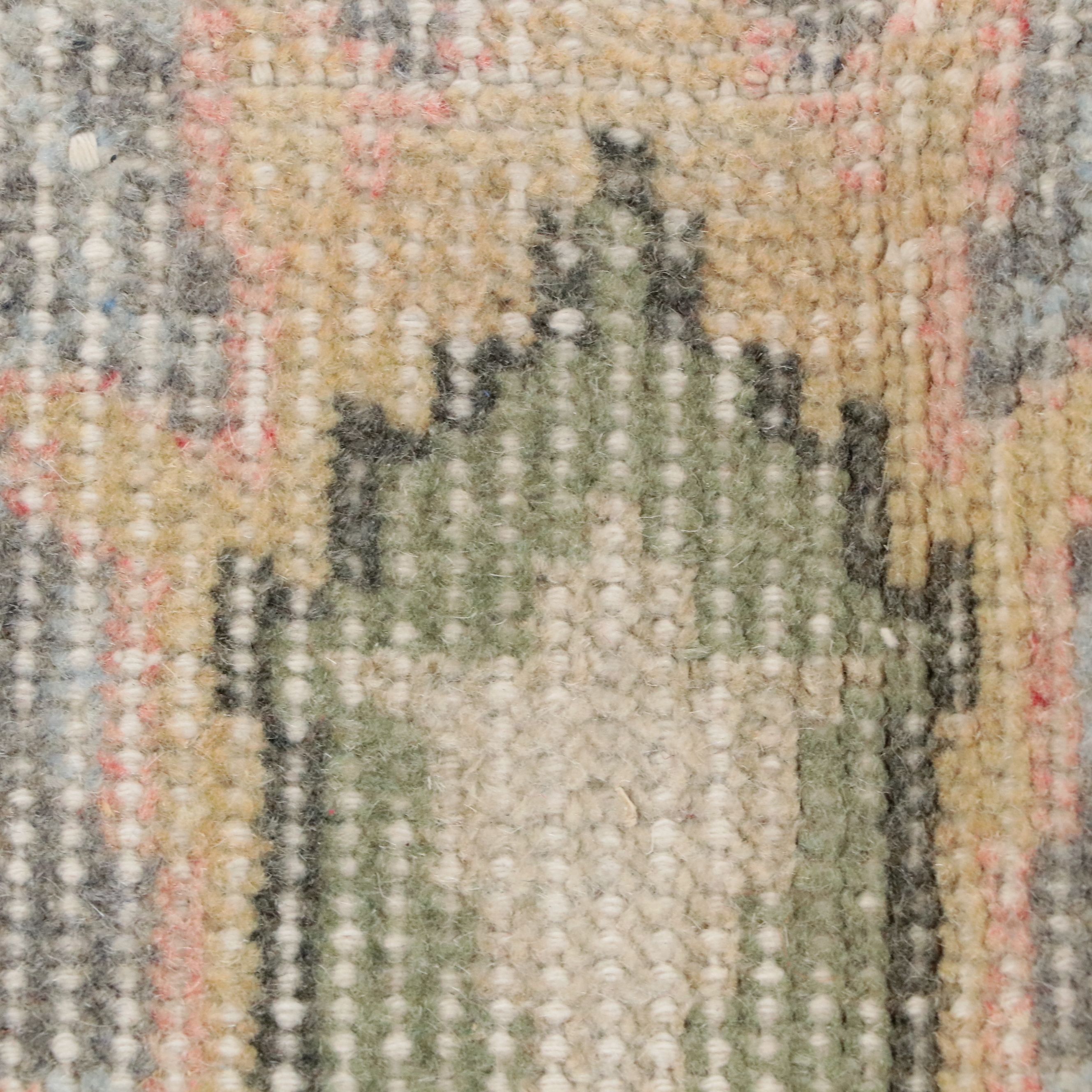 6'2 x 9'10 Hand-Knotted Turkish Oushak Area Rug