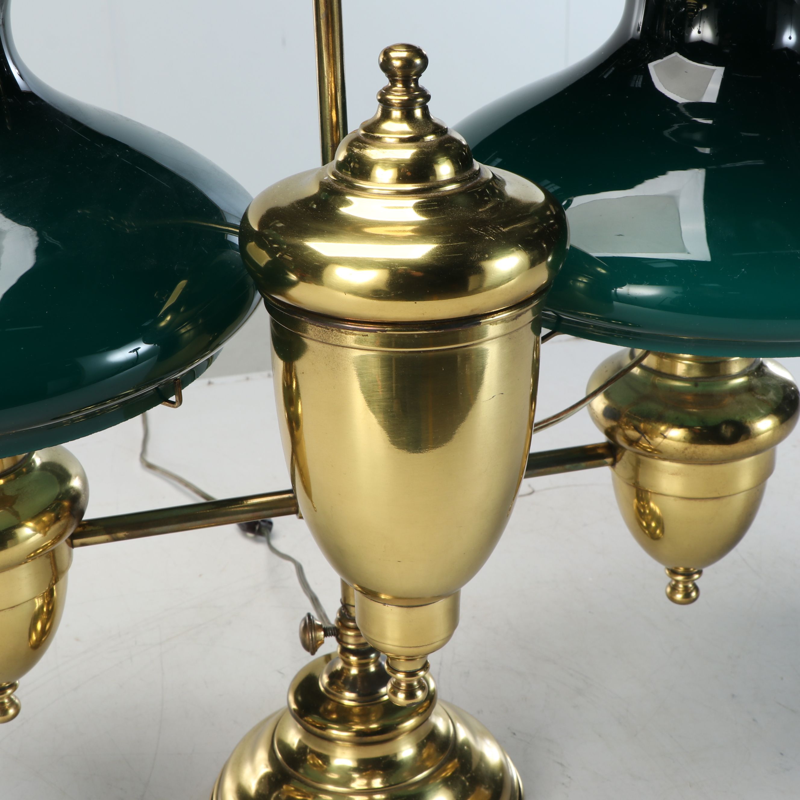 Victorian Brass Double Arm Student Lamp, Adapted