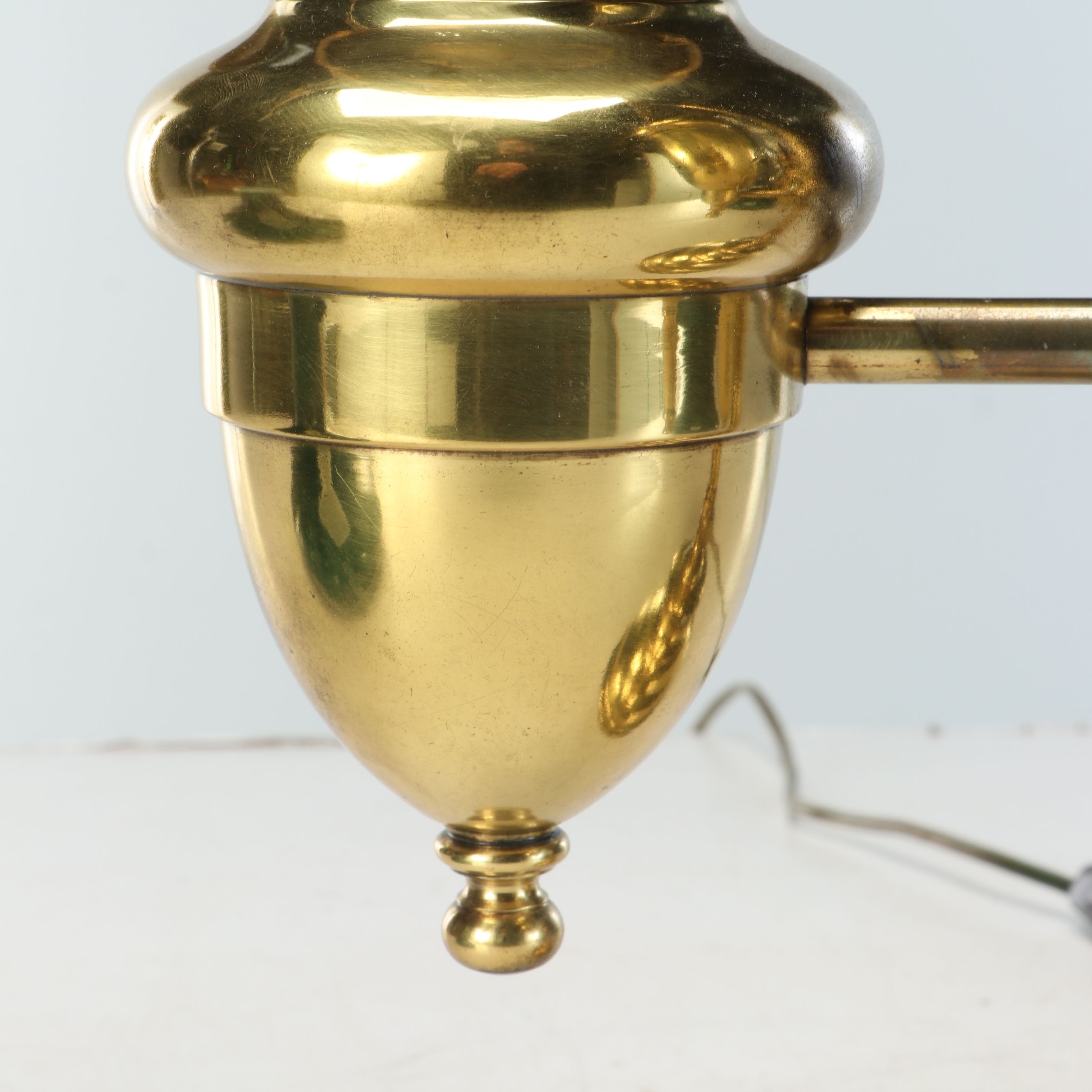 Victorian Brass Double Arm Student Lamp, Adapted