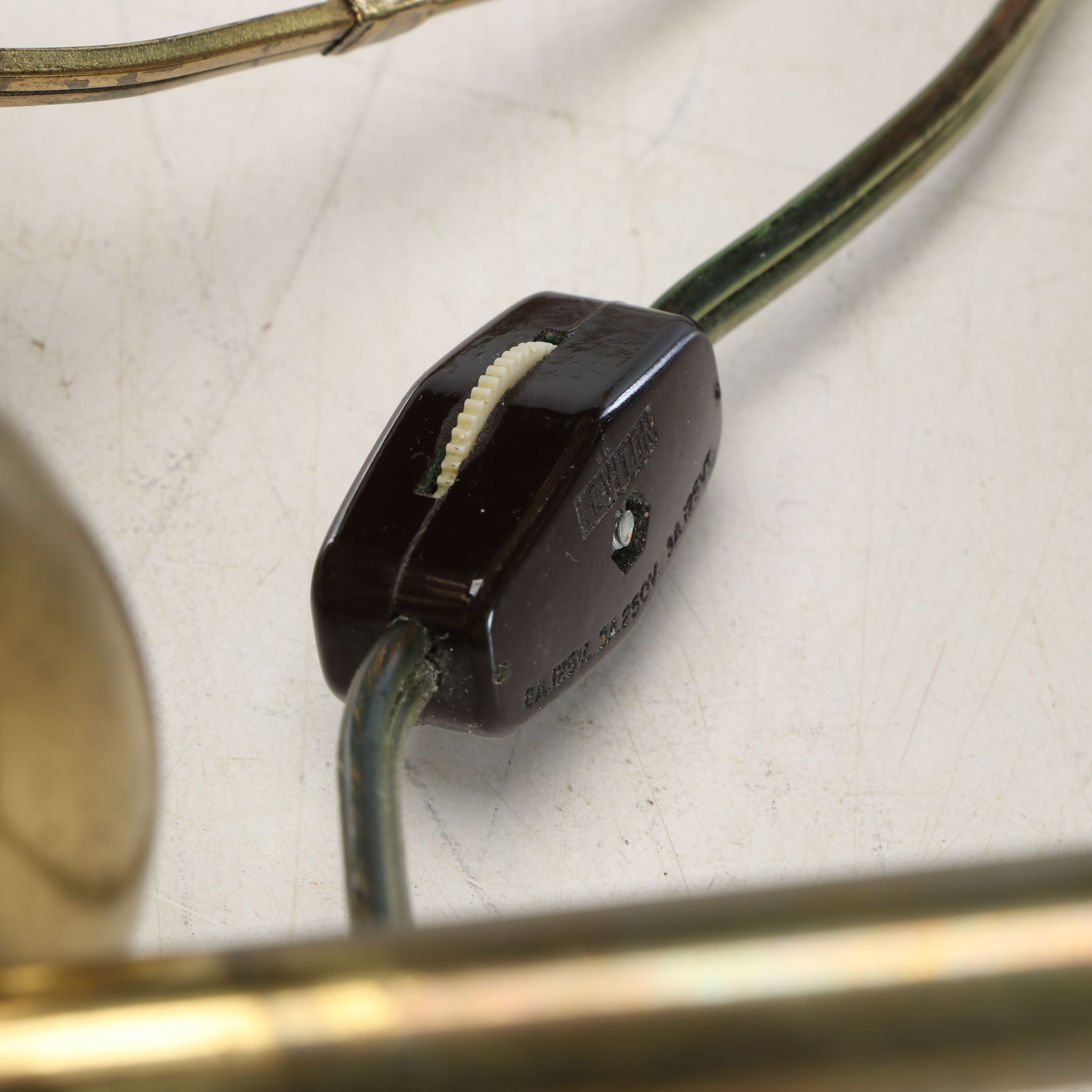 Victorian Brass Double Arm Student Lamp, Adapted