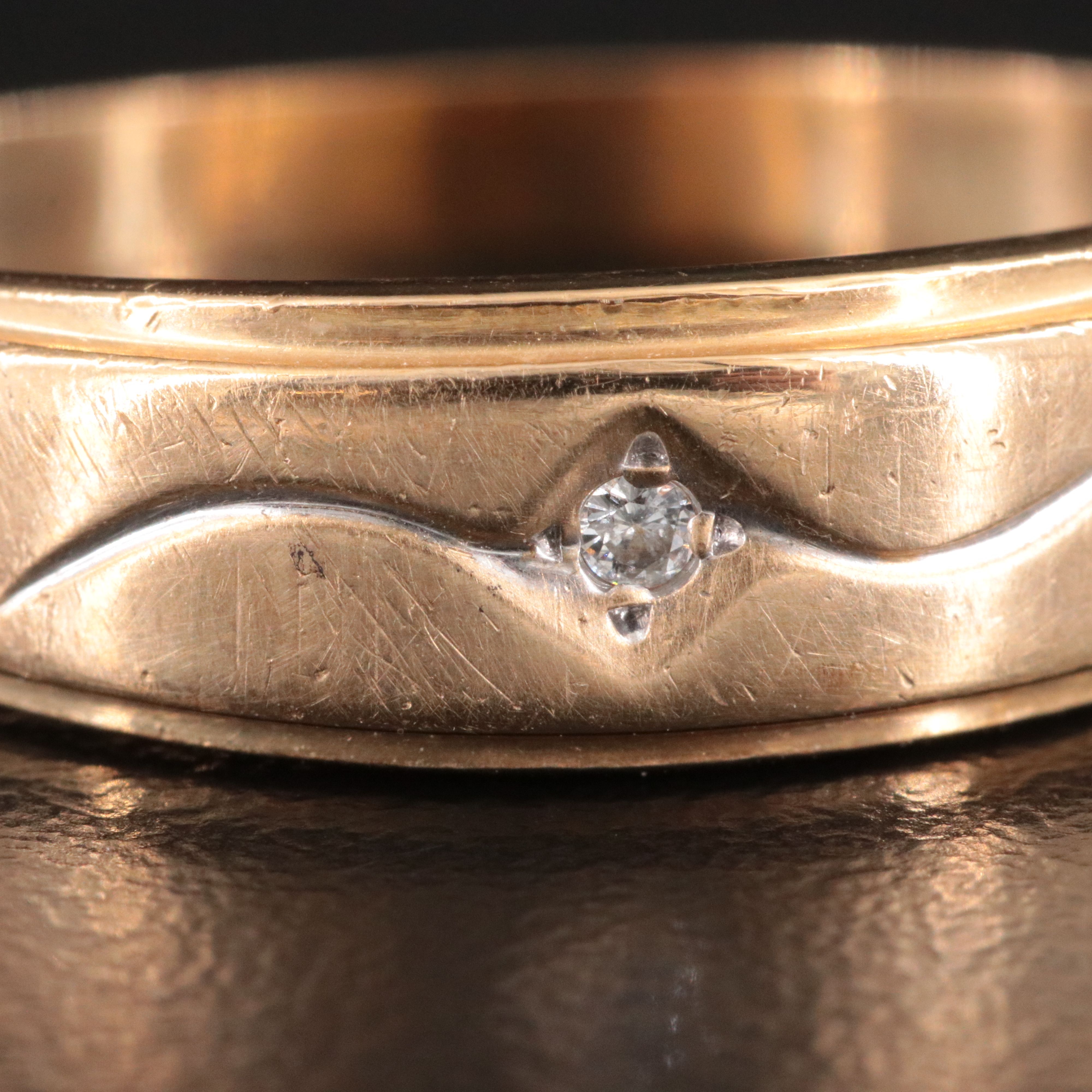 10K 0.01 CT Diamond Ring