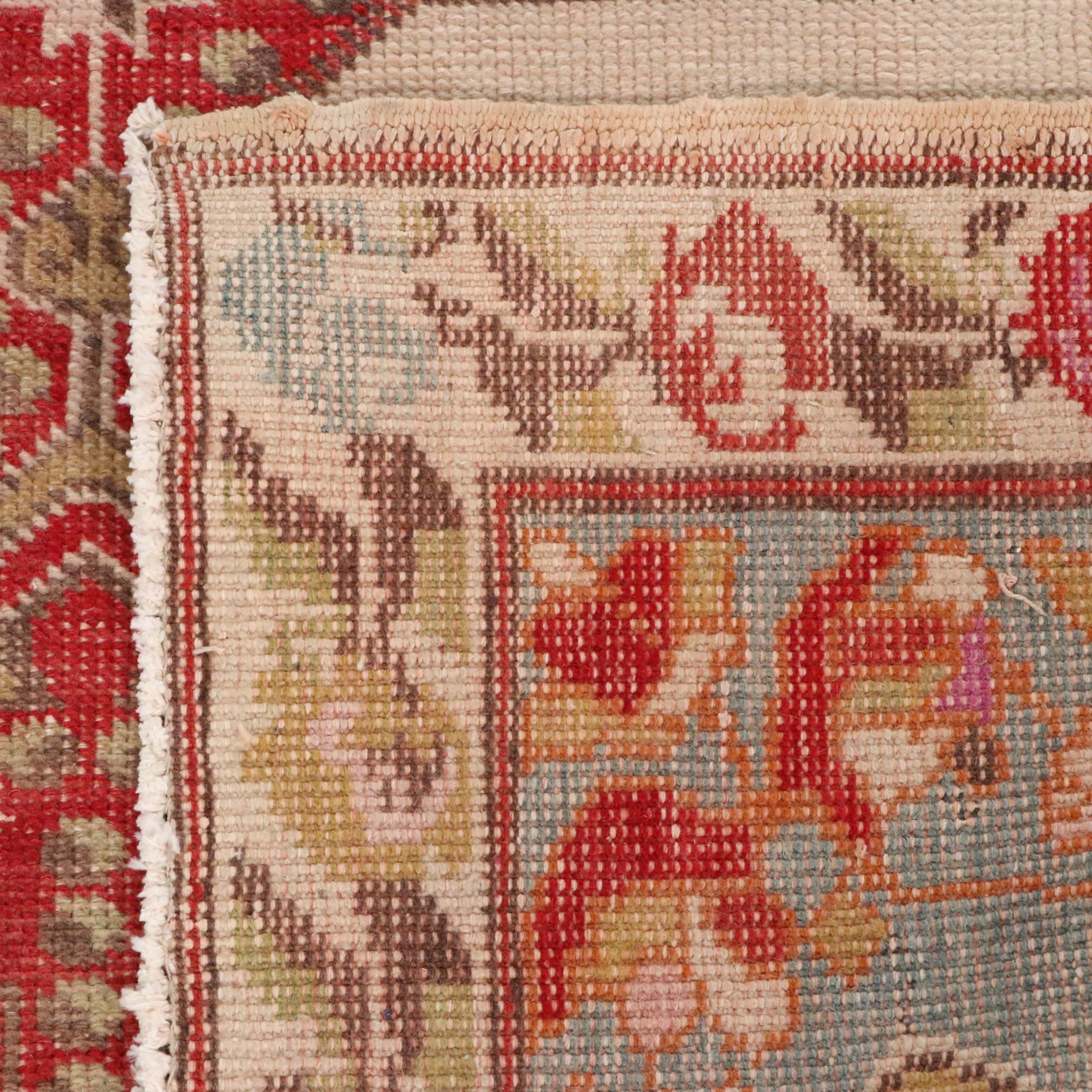 4'7 x 7'7 Hand-Knotted Turkish Anatolian Medallion Area Rug