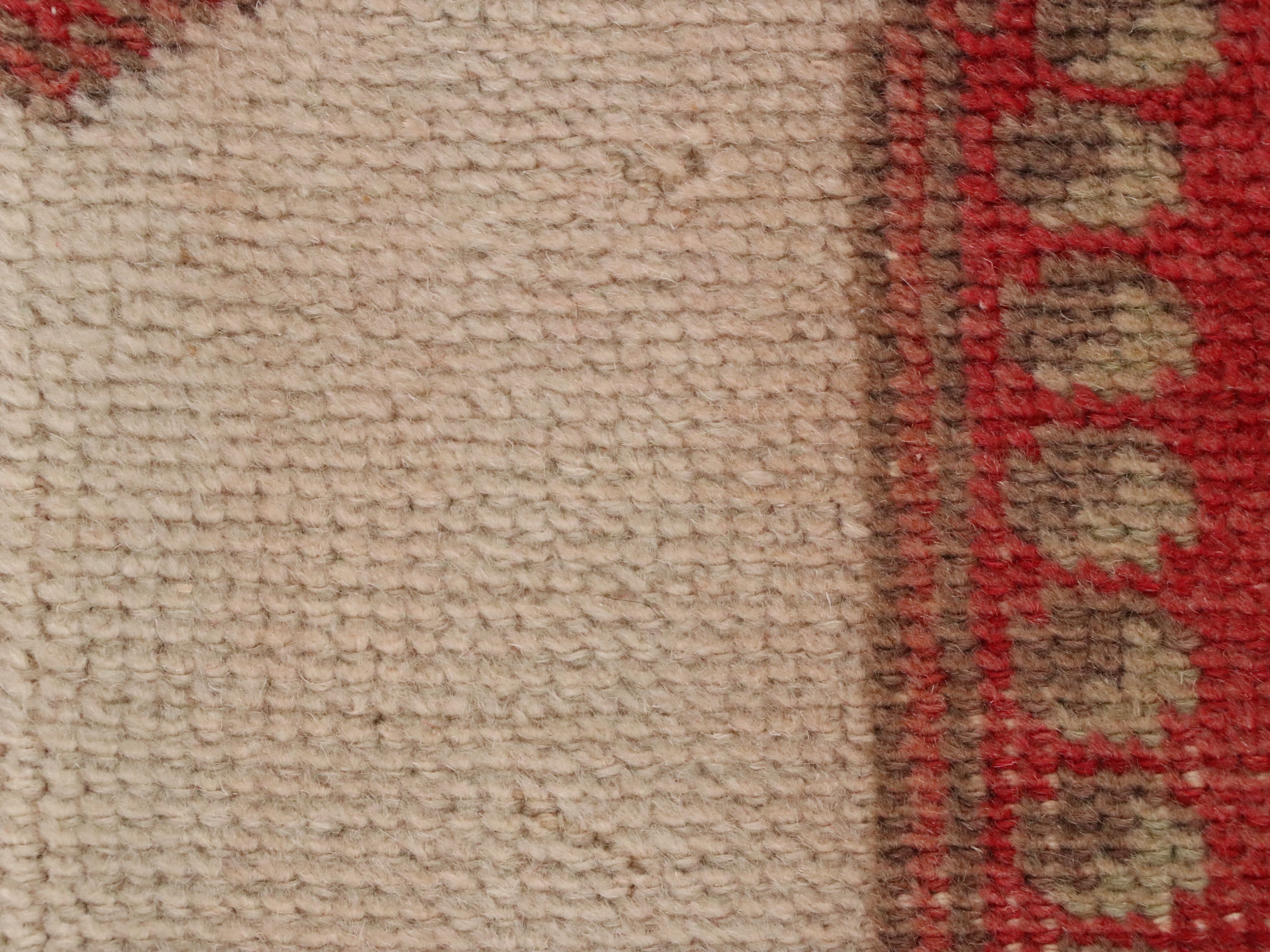 4'7 x 7'7 Hand-Knotted Turkish Anatolian Medallion Area Rug