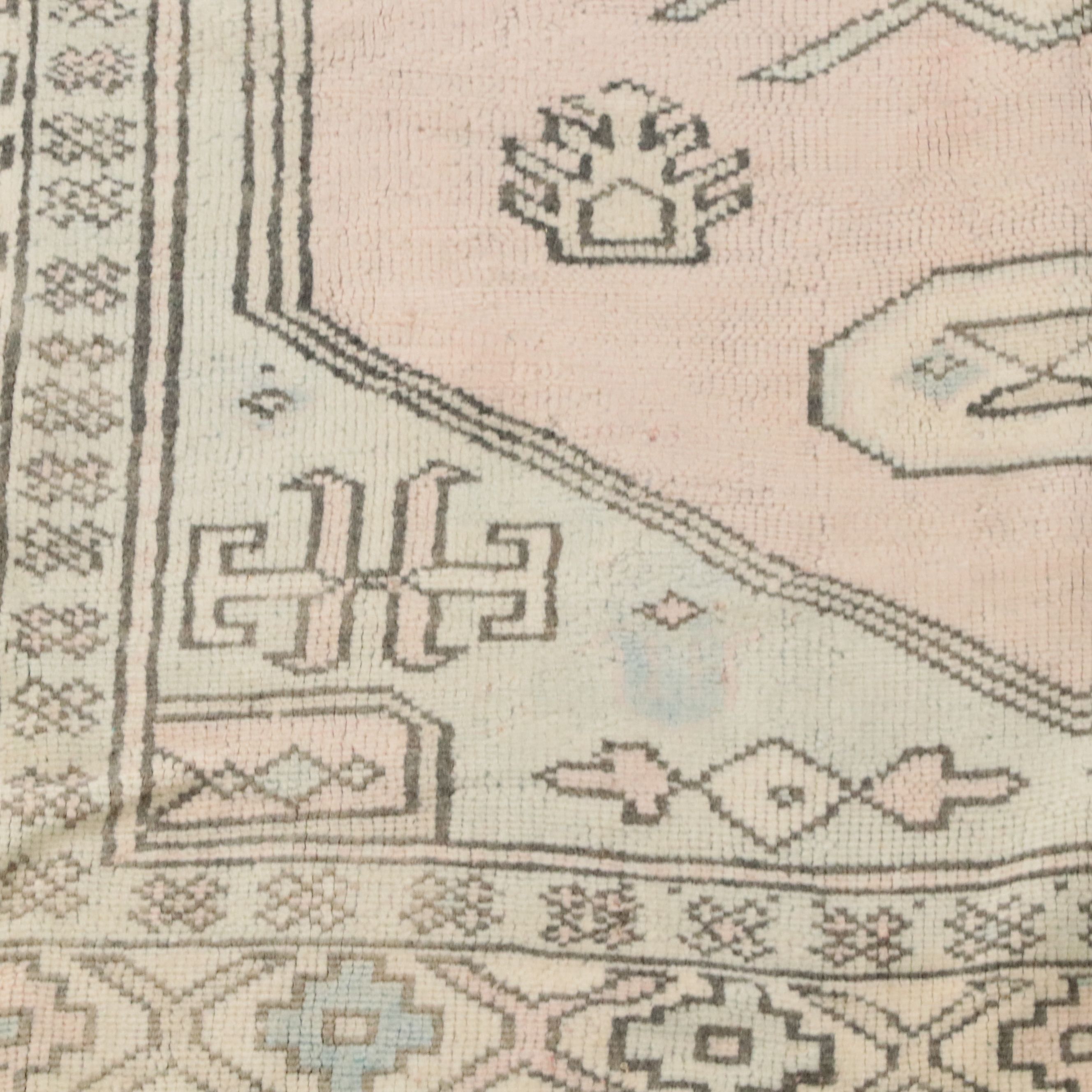 4'8 x 6'7 Hand-Knotted Turkish Anatolian Oushak Area Rug