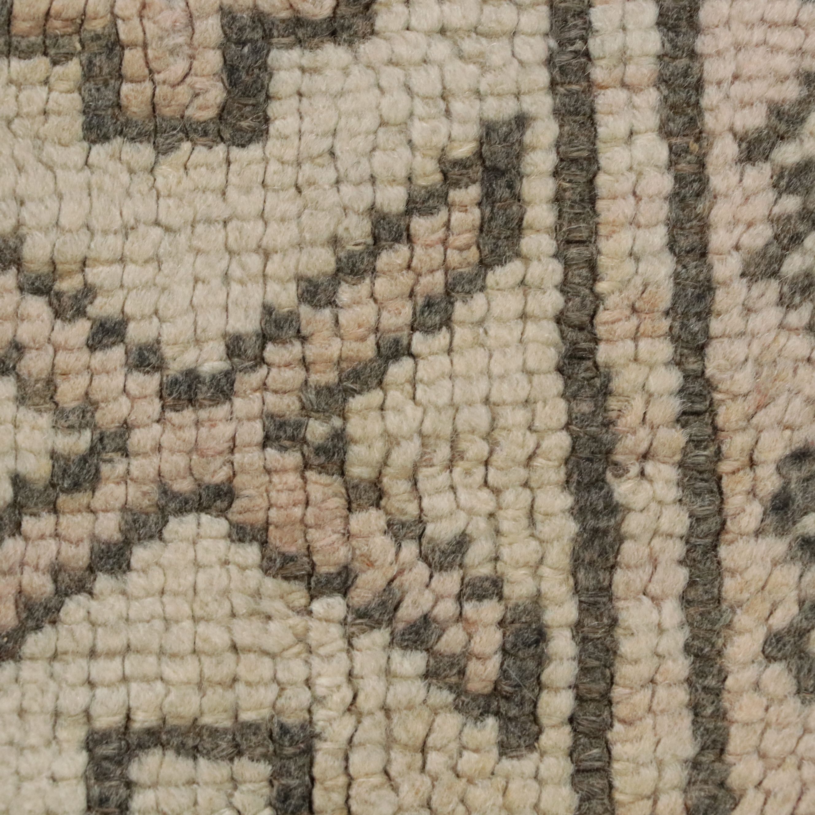 4'8 x 6'7 Hand-Knotted Turkish Anatolian Oushak Area Rug