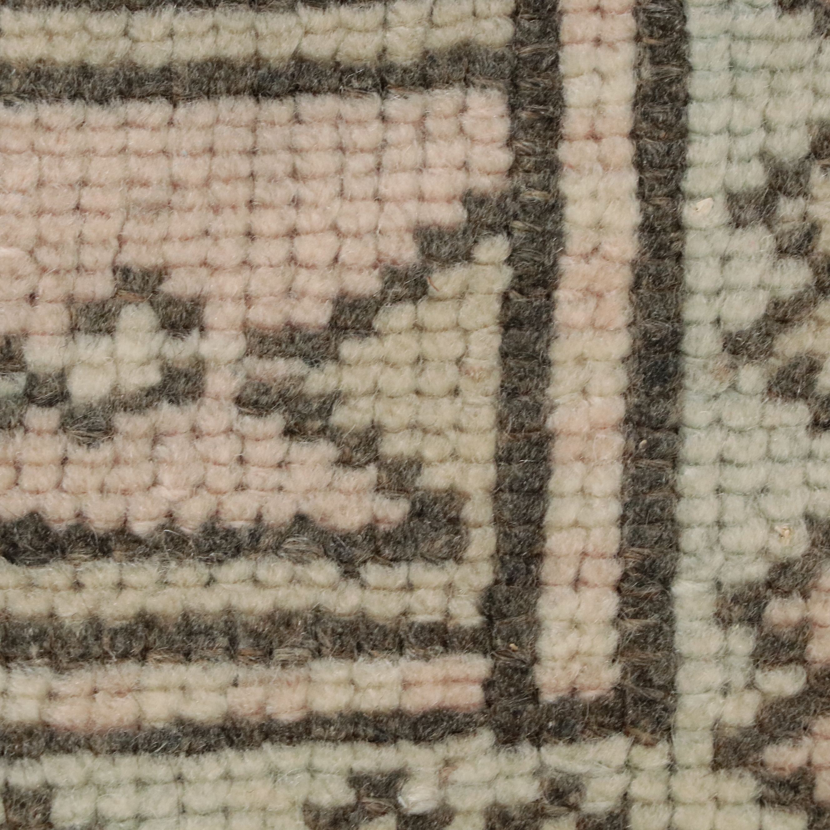 4'8 x 6'7 Hand-Knotted Turkish Anatolian Oushak Area Rug