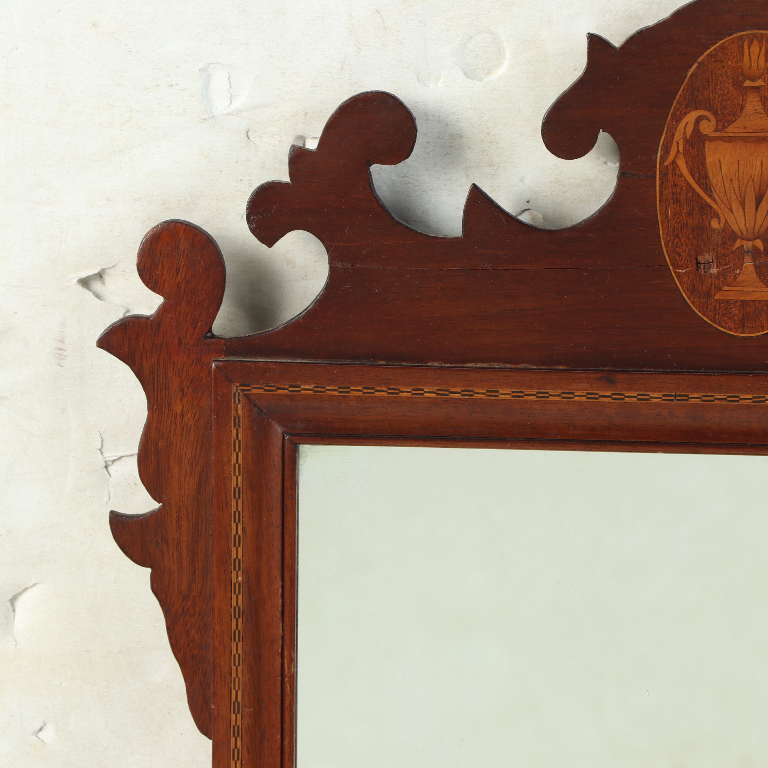 Chippendale Style Wood Wall Mirror
