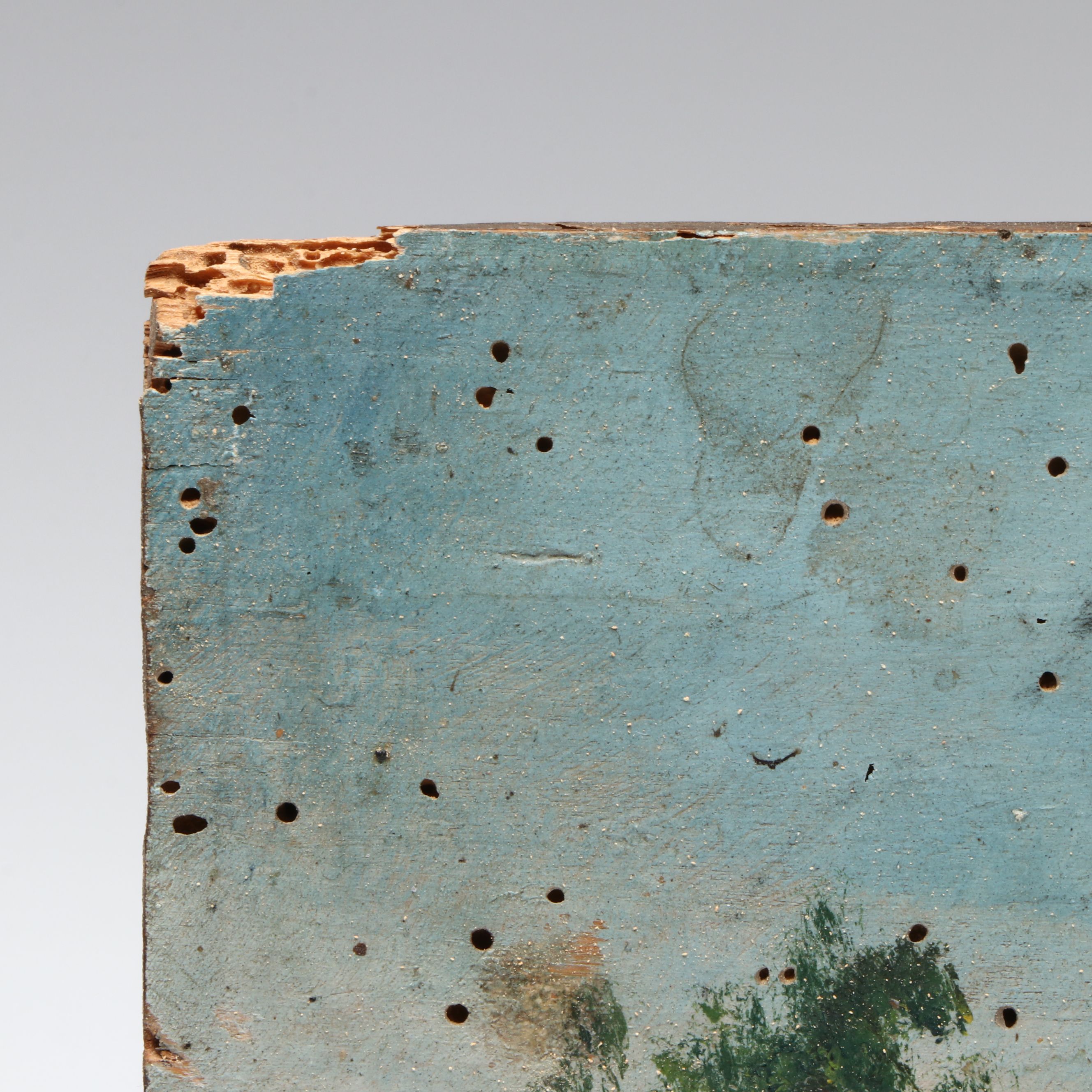 Antique French School Oil Painting of Church