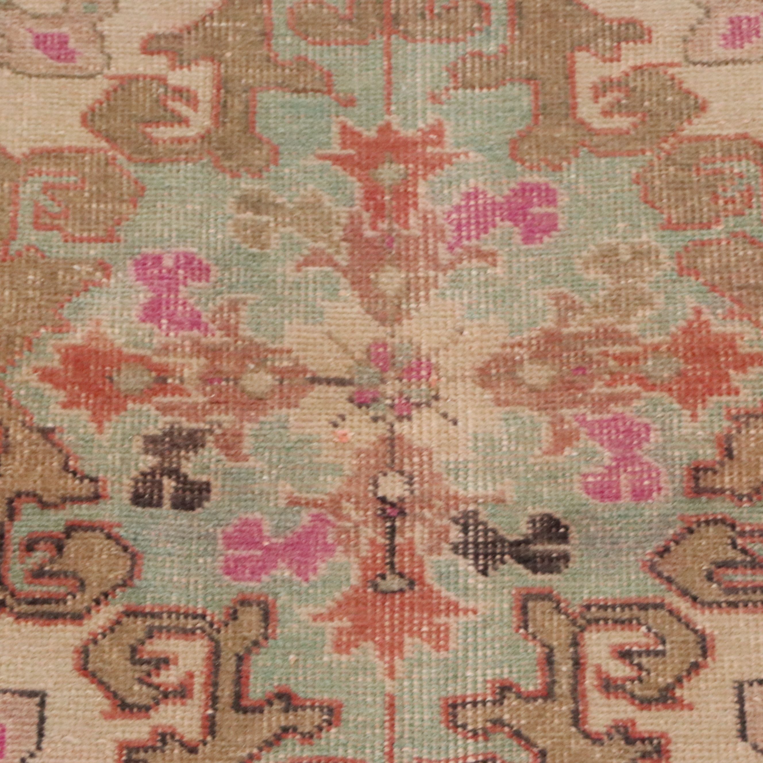 4'2 x 7'2 Hand-Knotted Turkish Anatolian Area Rug