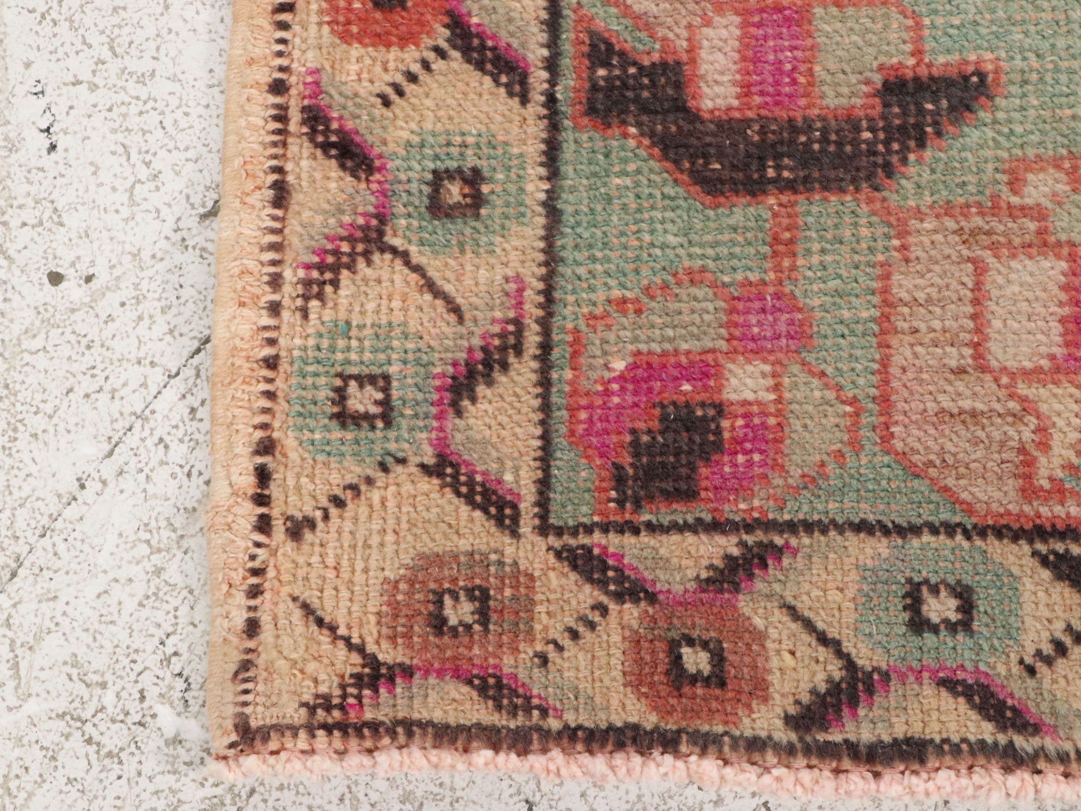 4'2 x 7'2 Hand-Knotted Turkish Anatolian Area Rug