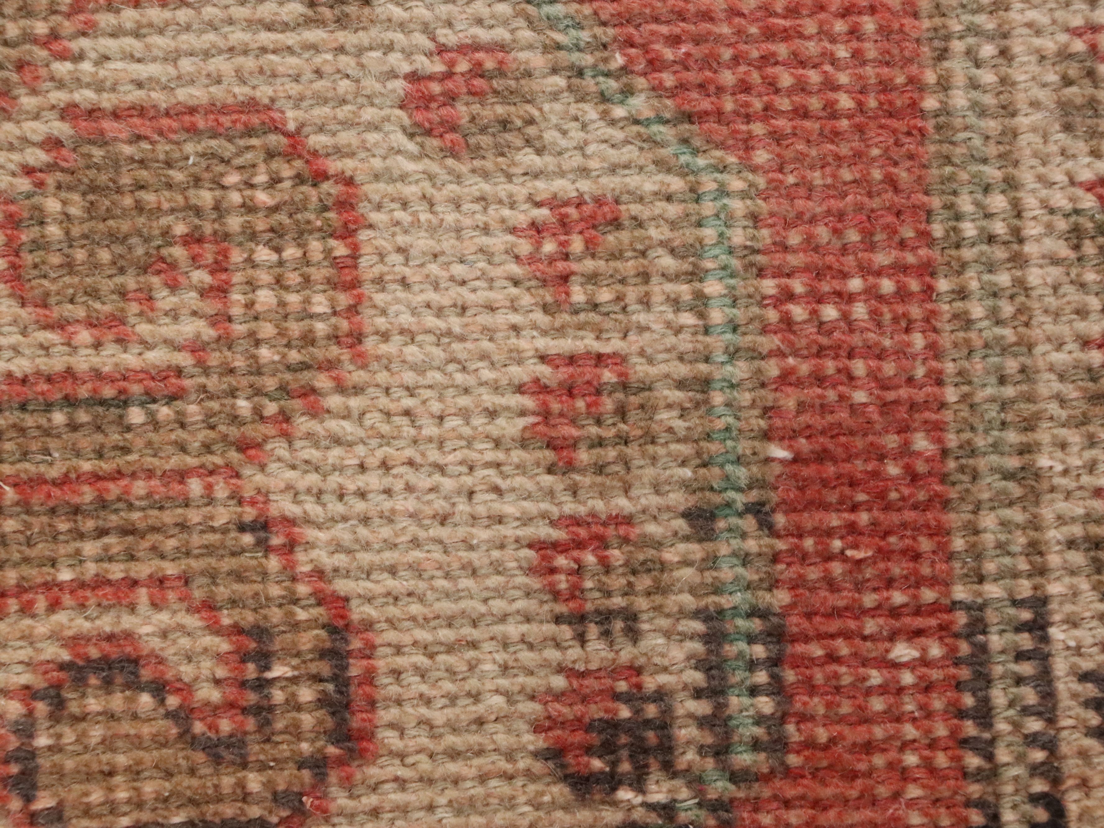 4'2 x 7'2 Hand-Knotted Turkish Anatolian Area Rug