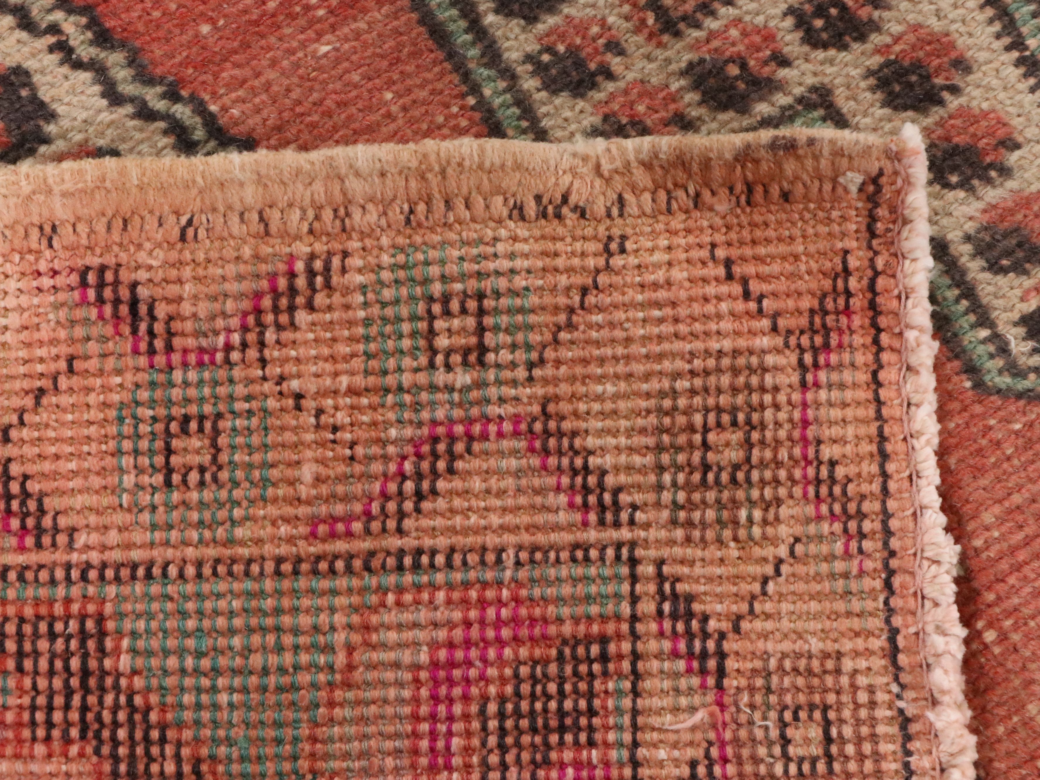 4'2 x 7'2 Hand-Knotted Turkish Anatolian Area Rug