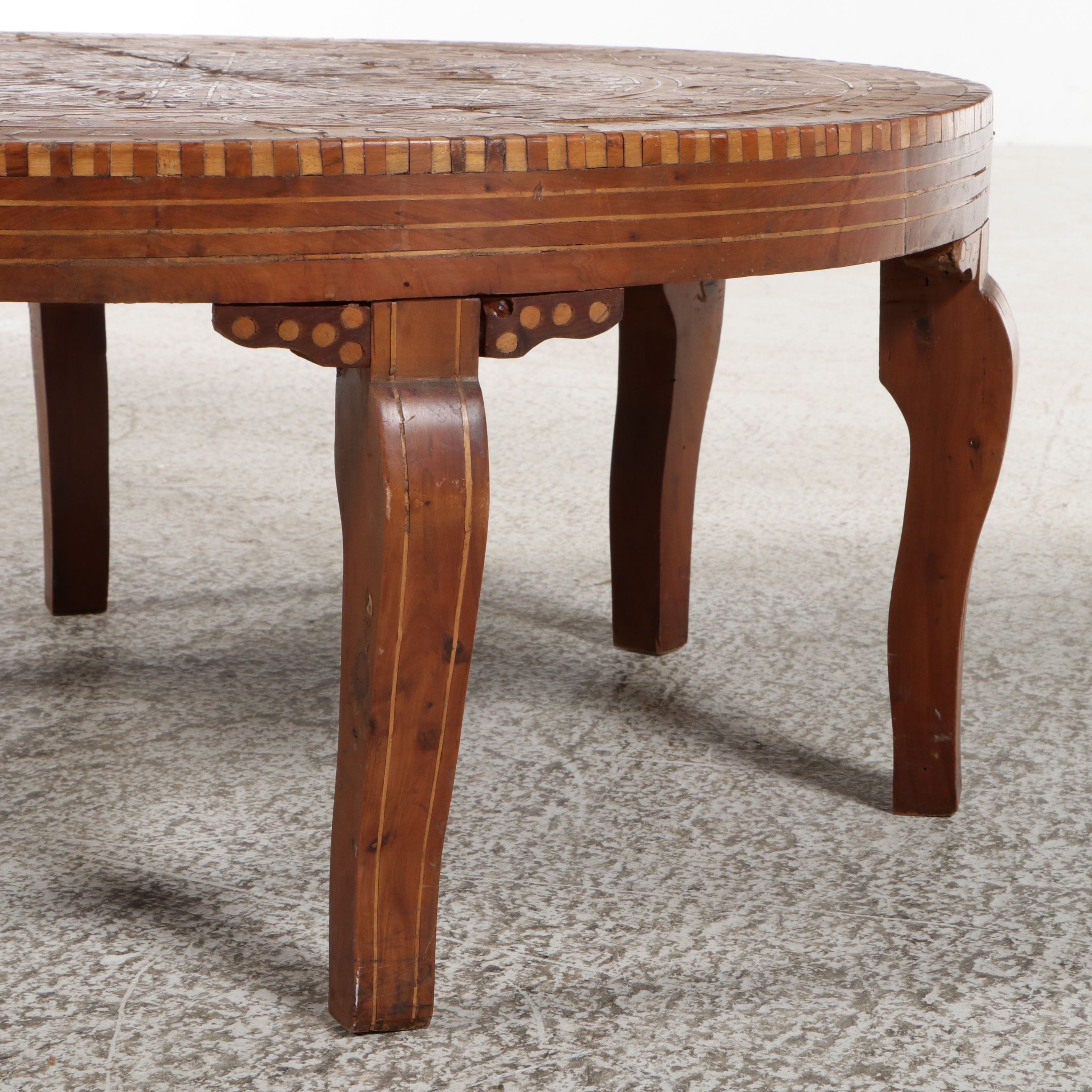 Middle Eastern Inlaid Khatam Coffee Table, 20th Century