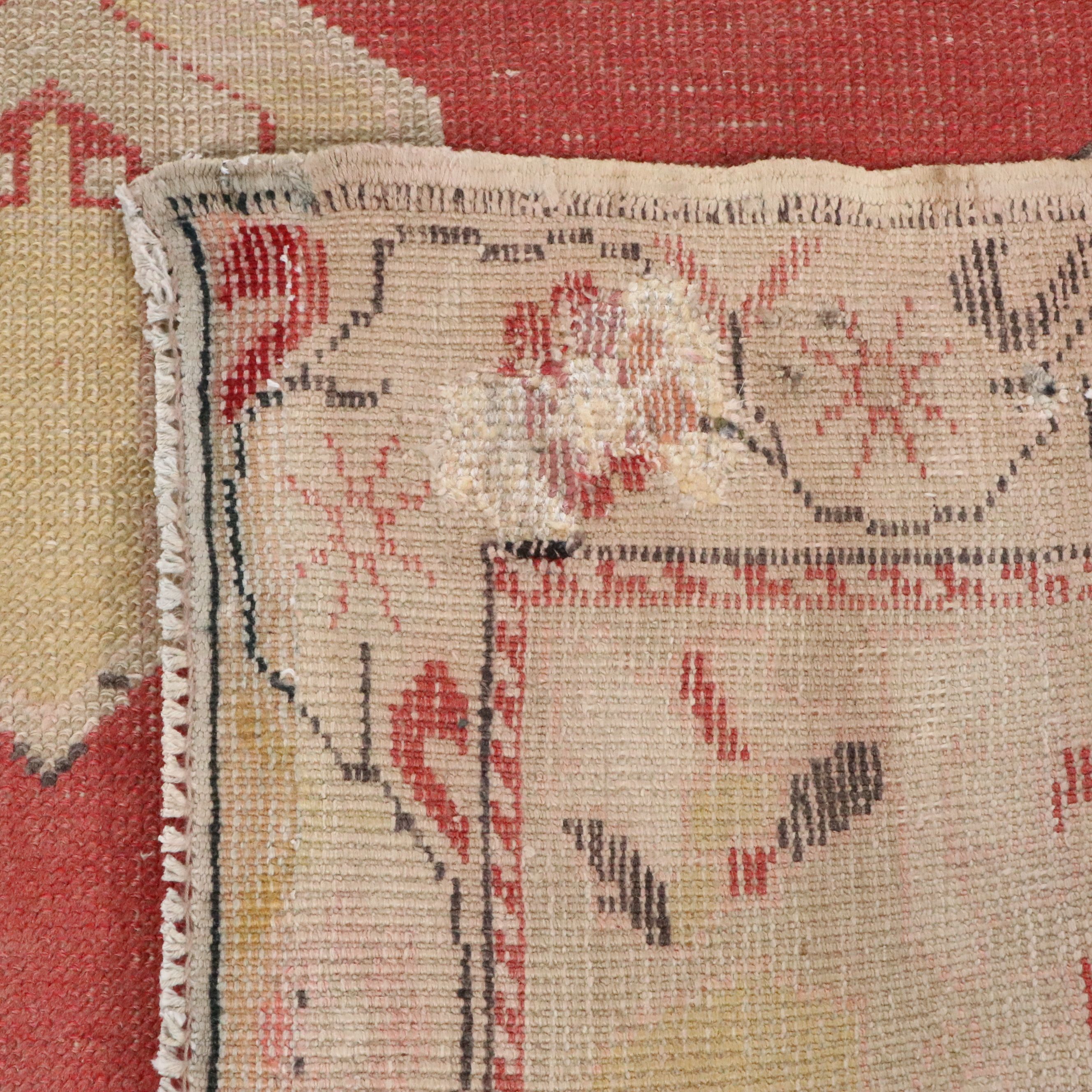 4'5 x 7'11 Hand-Knotted Turkish Anatolian Medallion Rug