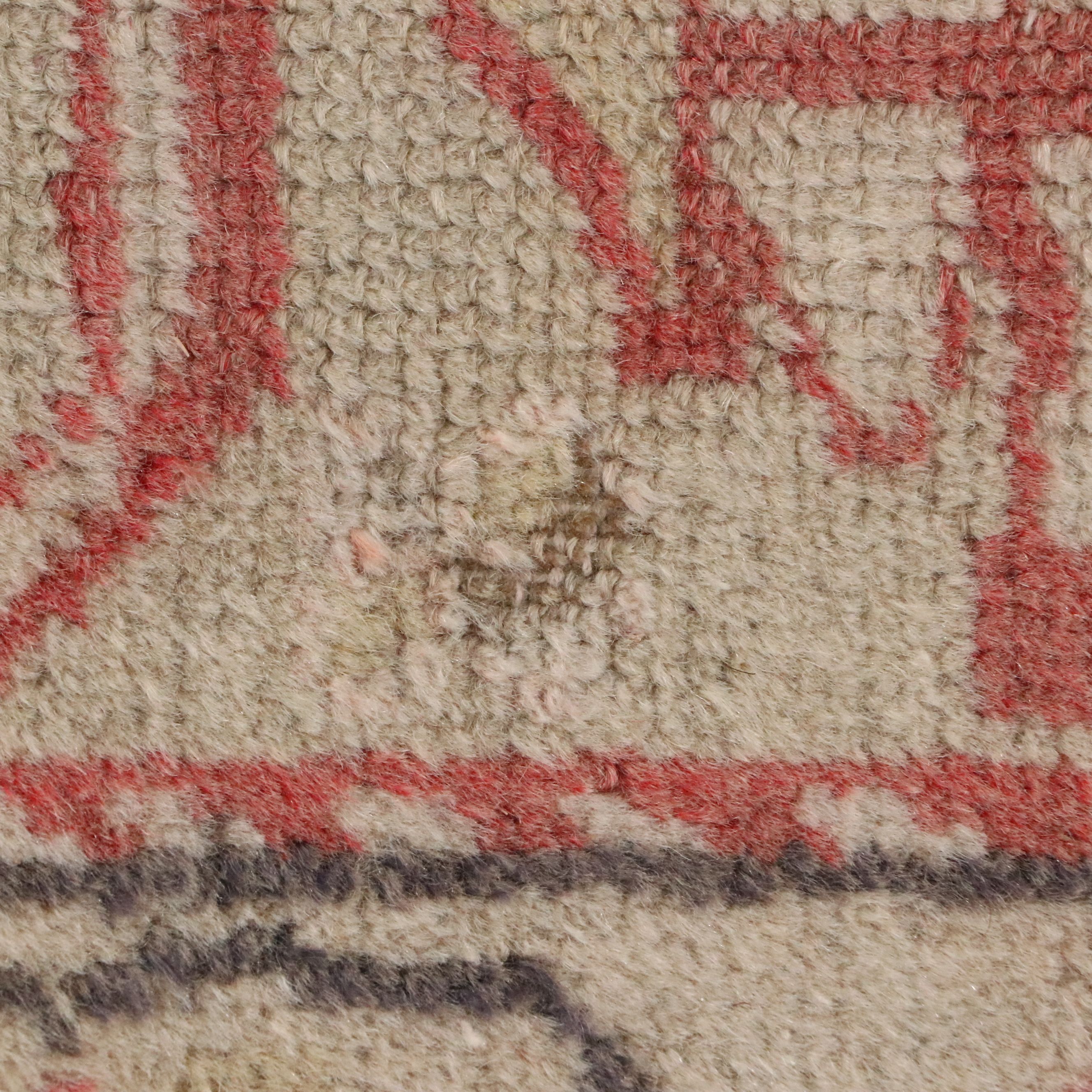 4'5 x 7'11 Hand-Knotted Turkish Anatolian Medallion Rug