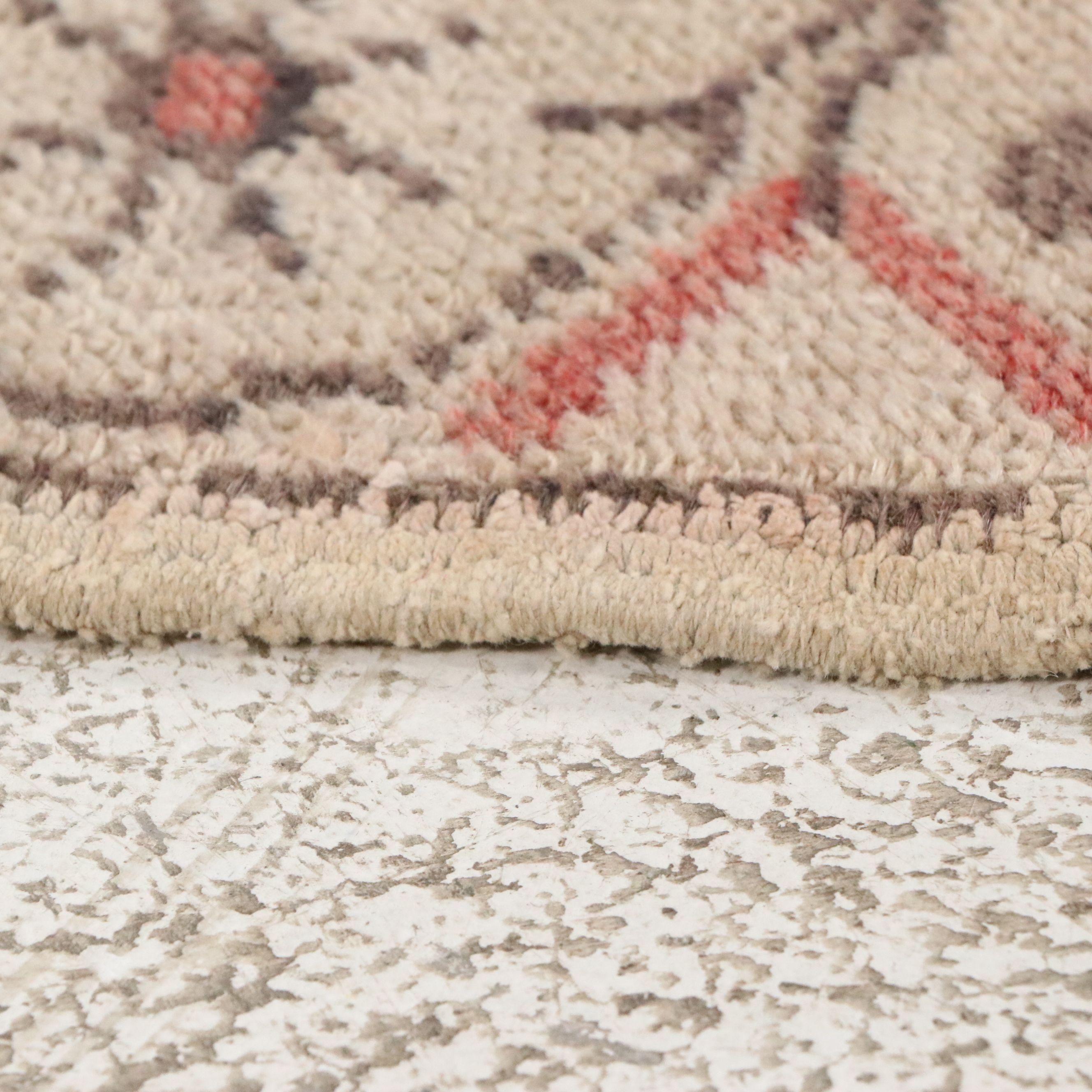 4'5 x 7'11 Hand-Knotted Turkish Anatolian Medallion Rug