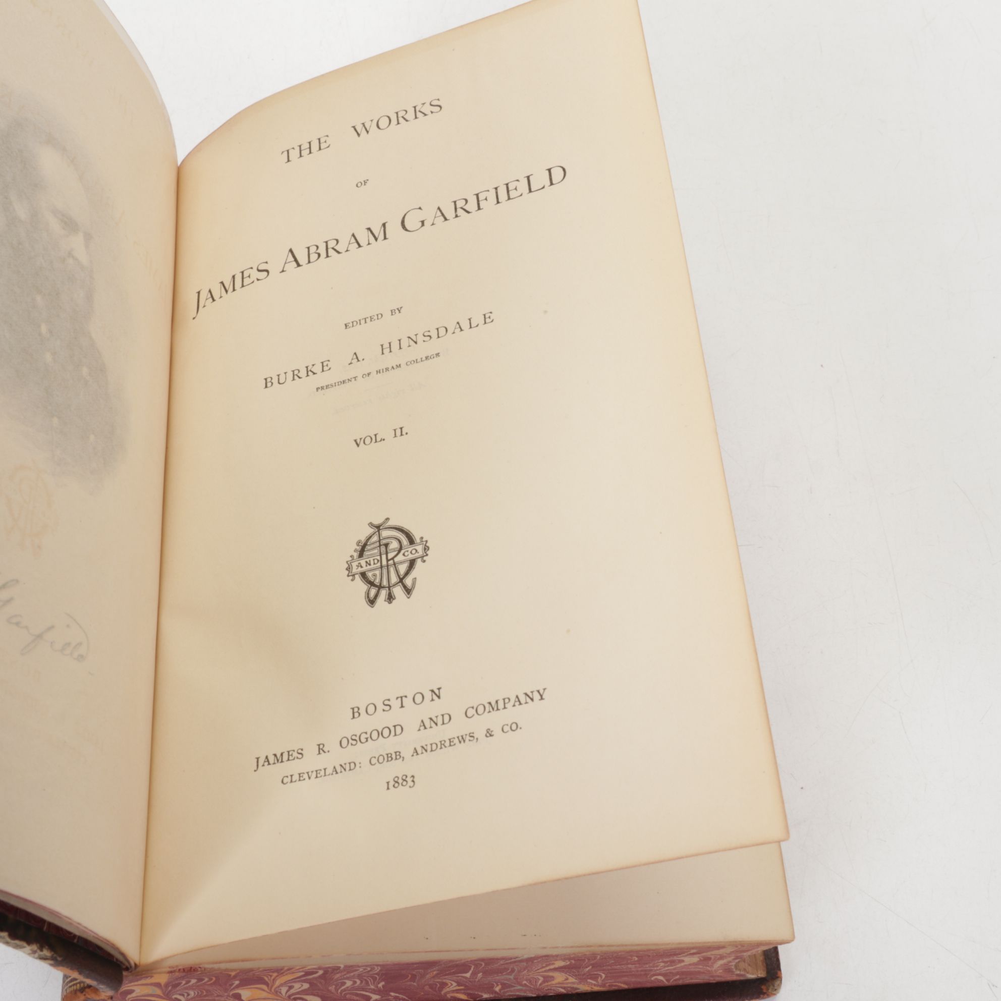 "The Works of James Abram Garfield" Two-Volume Set by Burke A. Hinsdale