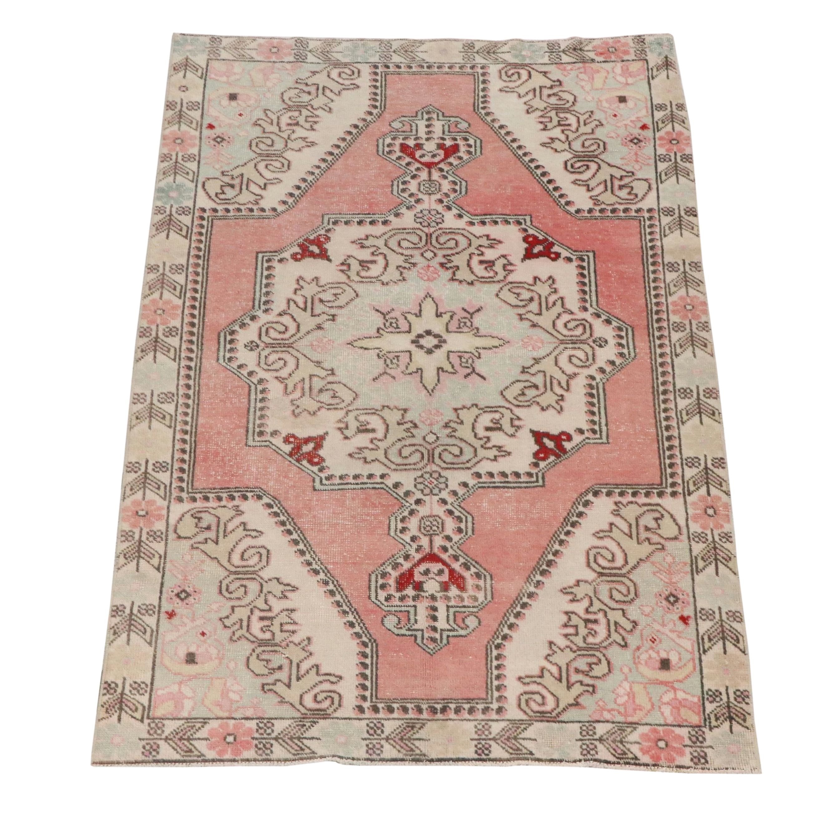 4'5 x 7'2 Hand-Knotted Turkish Anatolian Area Rug