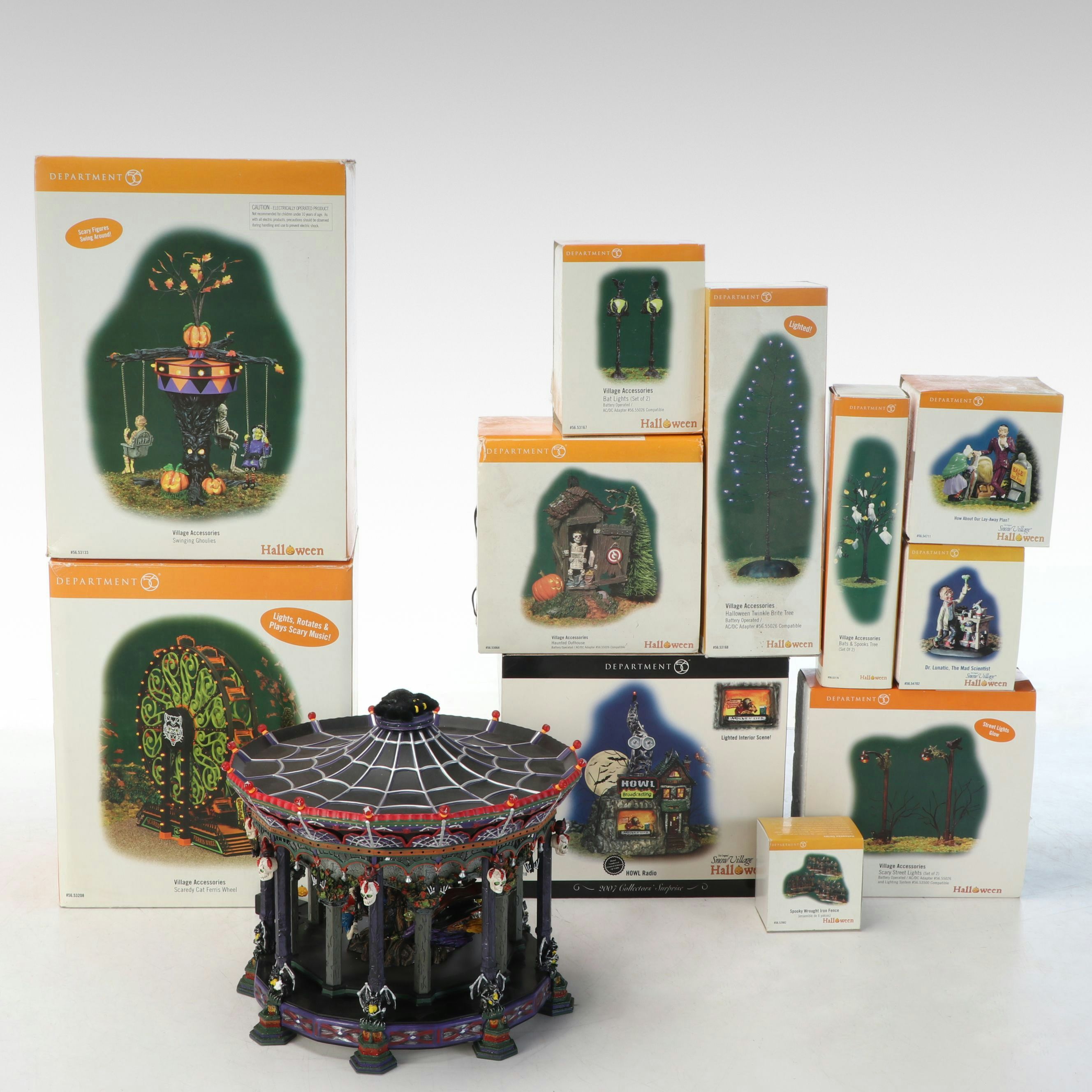 Department 56 "Scaredy Cat Ferris Wheel" and More Halloween Village Décor