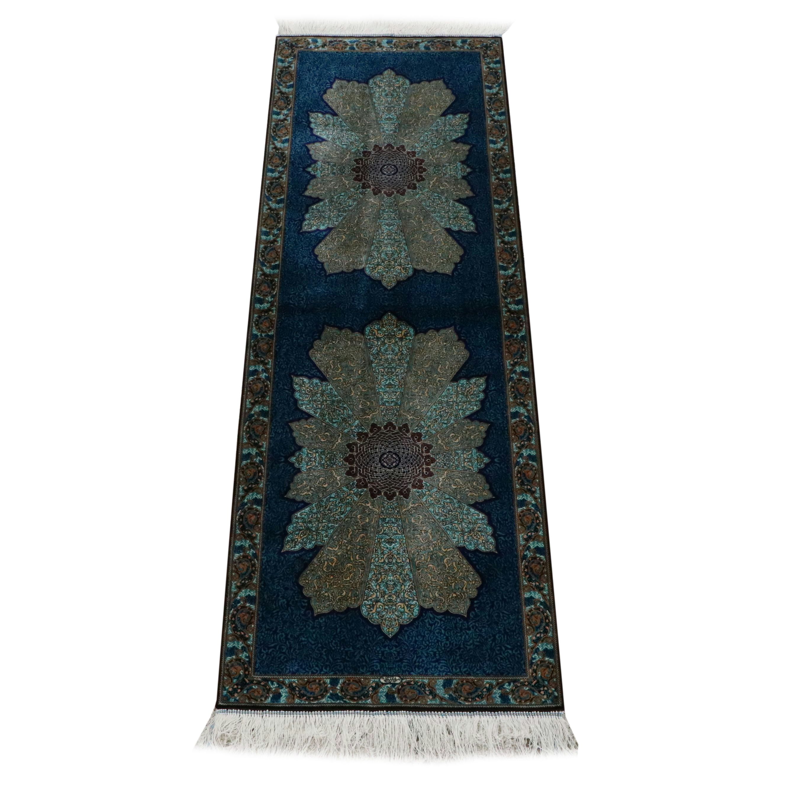 2' x 6'5 Machine Made Turkish Qom Style Carpet Runner