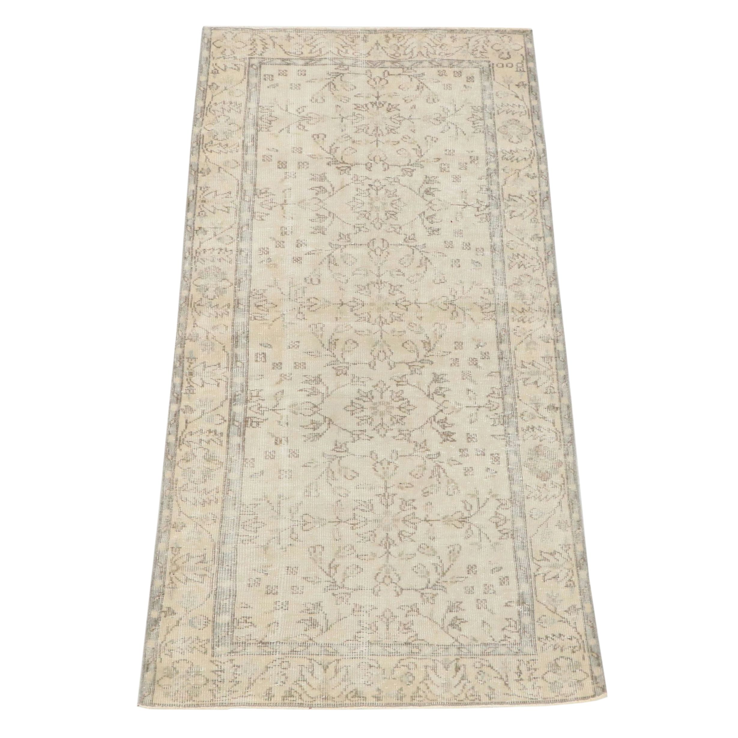 3'4 x 6'10 Hand-Knotted Turkish Oushak Area Rug