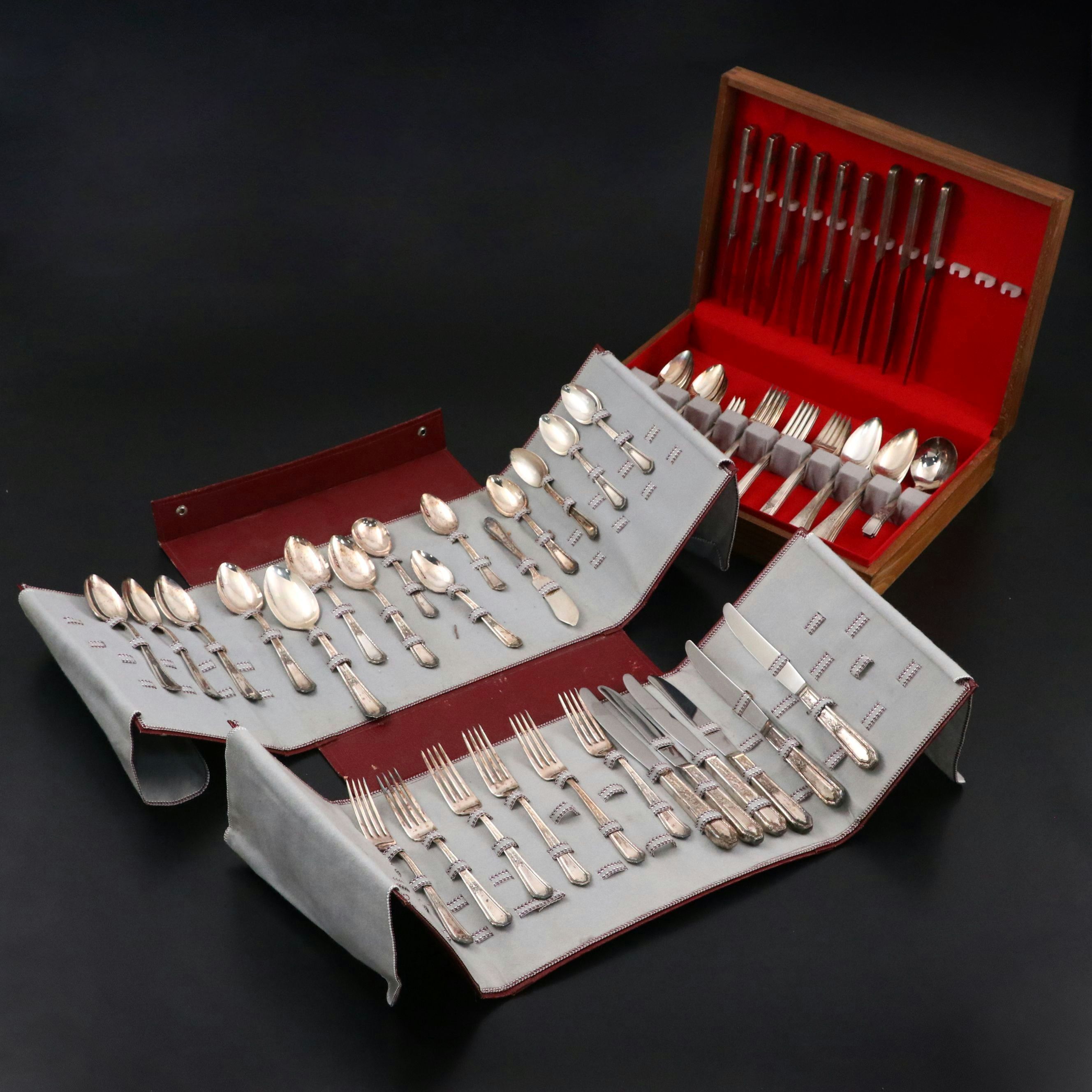 Oneida "Caprice" and Other Silver Plate Flatware, Early to Mid-20th C.