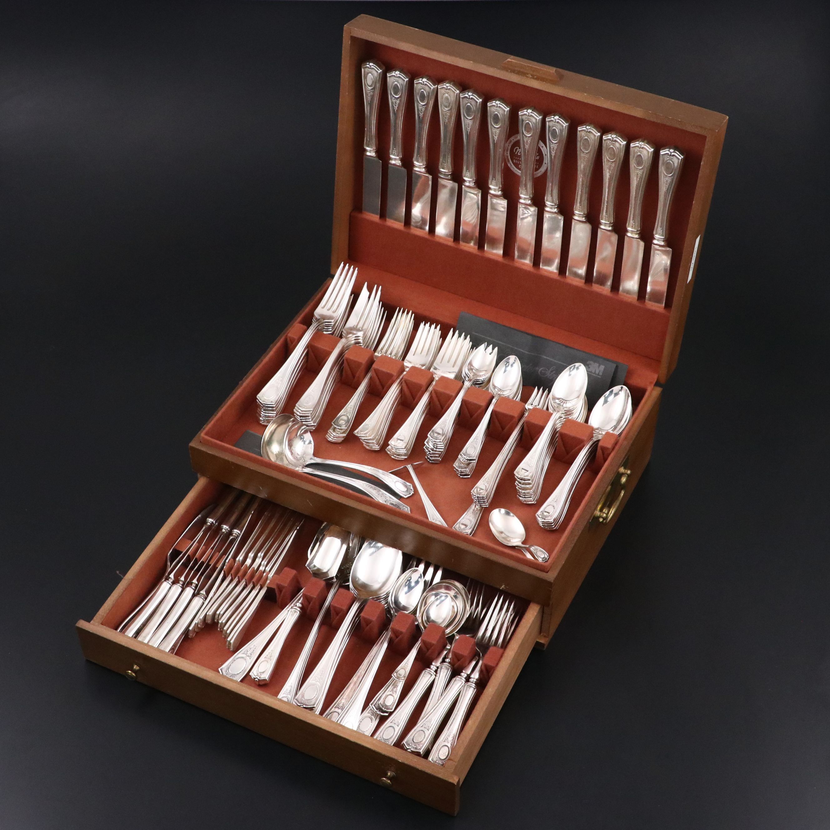 Oneida "Louis XVI" Silver Plate Flatware and Serving Utensils, 1911