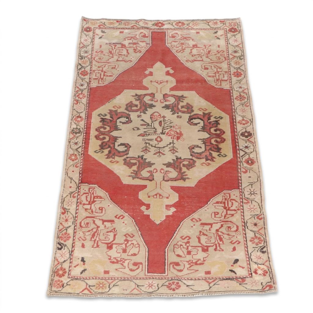 4'5 x 7'11 Hand-Knotted Turkish Anatolian Medallion Rug