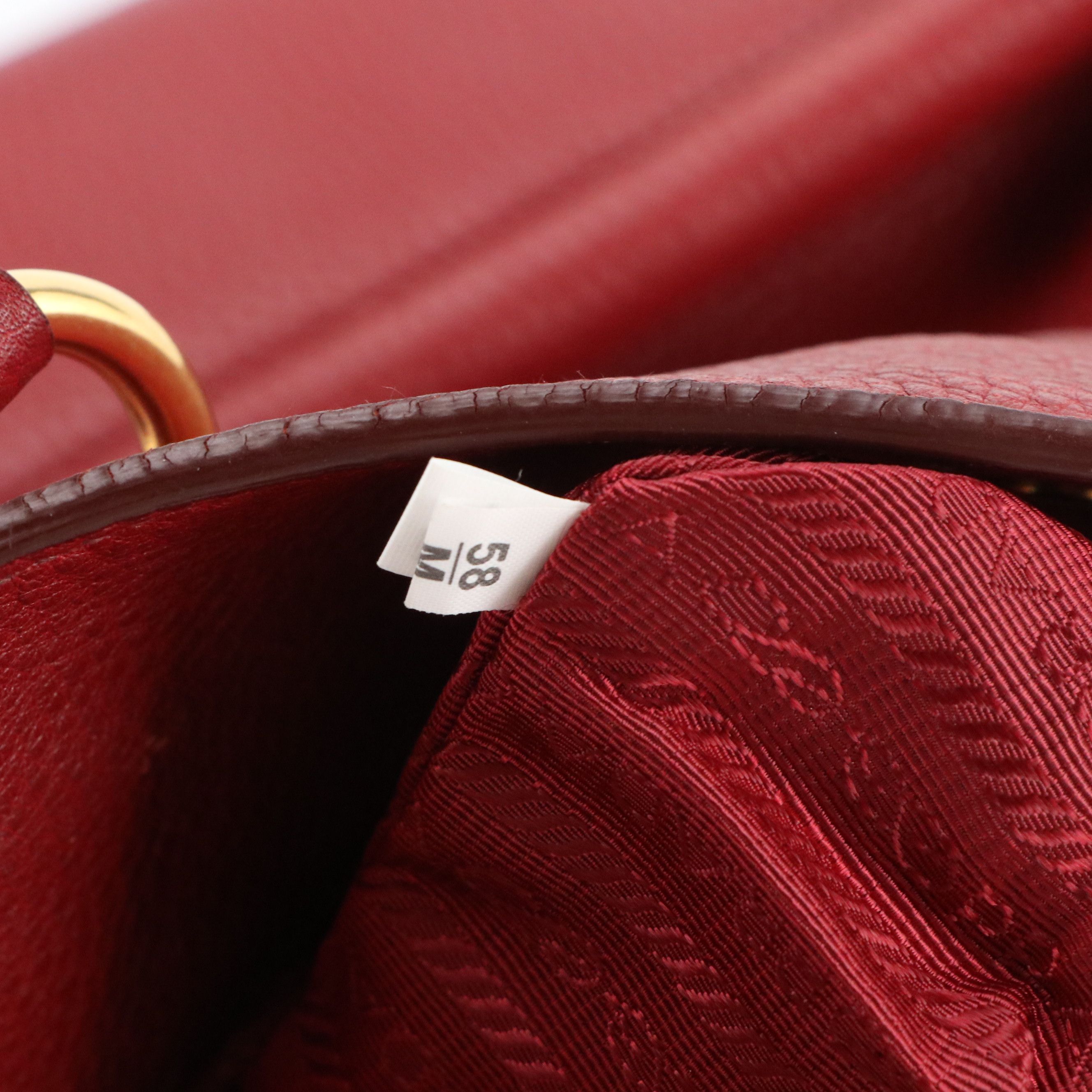 Prada Side Zip Large Shopper Tote in Red Vitello Daino Leather