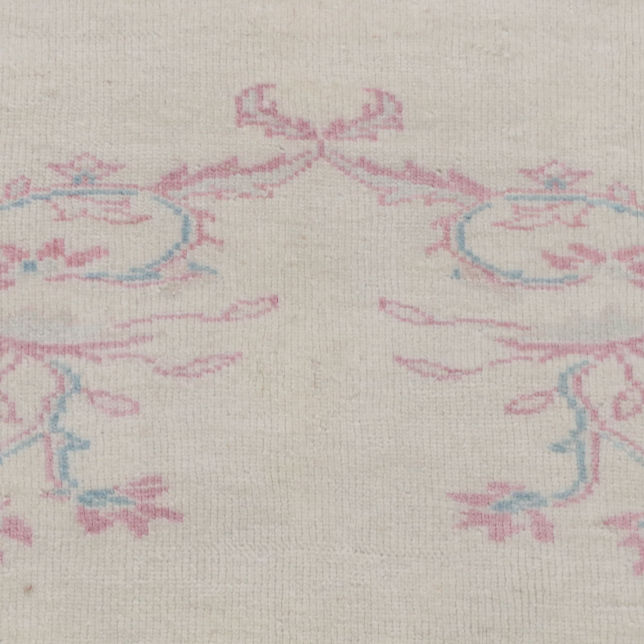 4'2 x 5'9 Hand-Knotted Turkish Oushak Area Rug