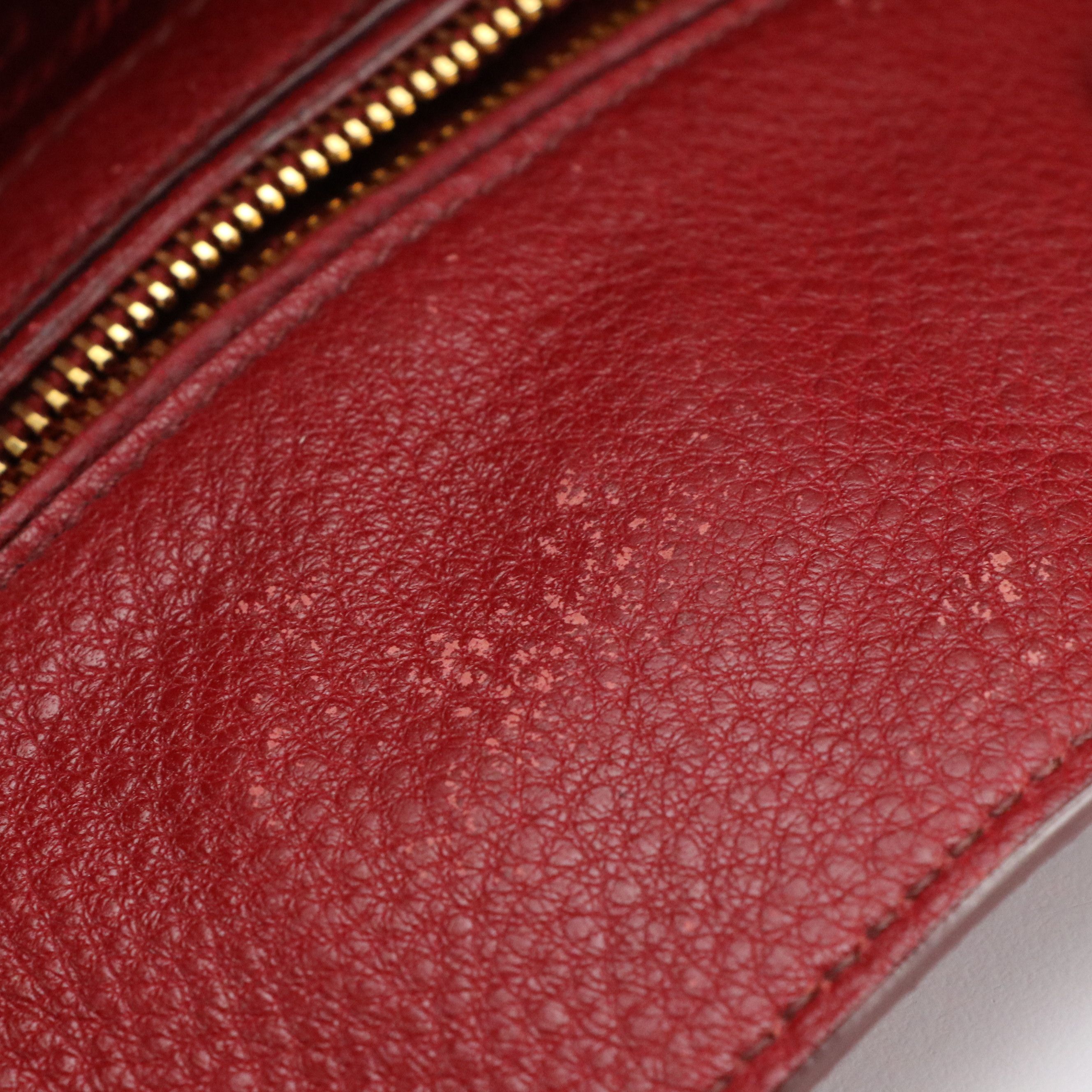 Prada Side Zip Large Shopper Tote in Red Vitello Daino Leather