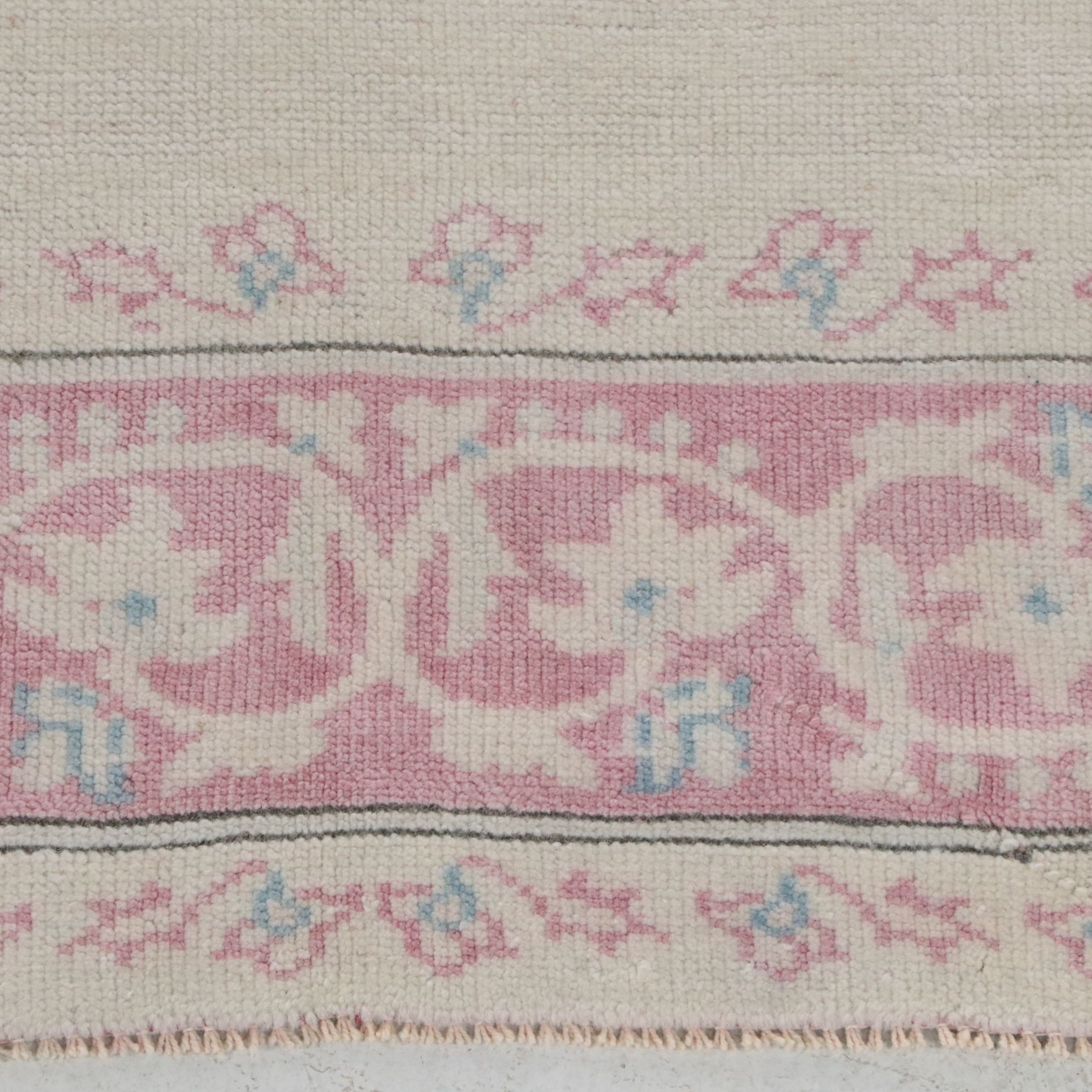 4'2 x 5'9 Hand-Knotted Turkish Oushak Area Rug