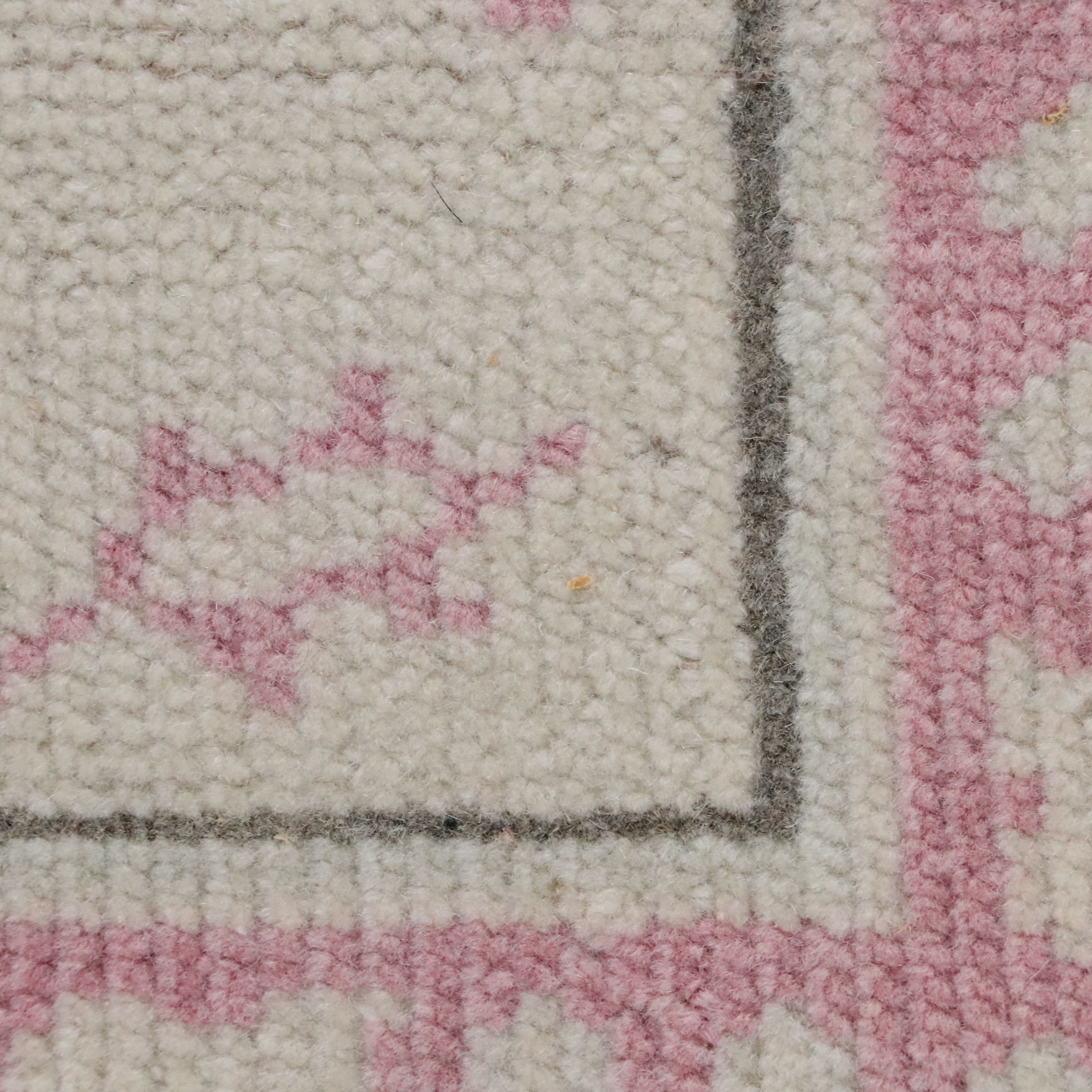 4'2 x 5'9 Hand-Knotted Turkish Oushak Area Rug