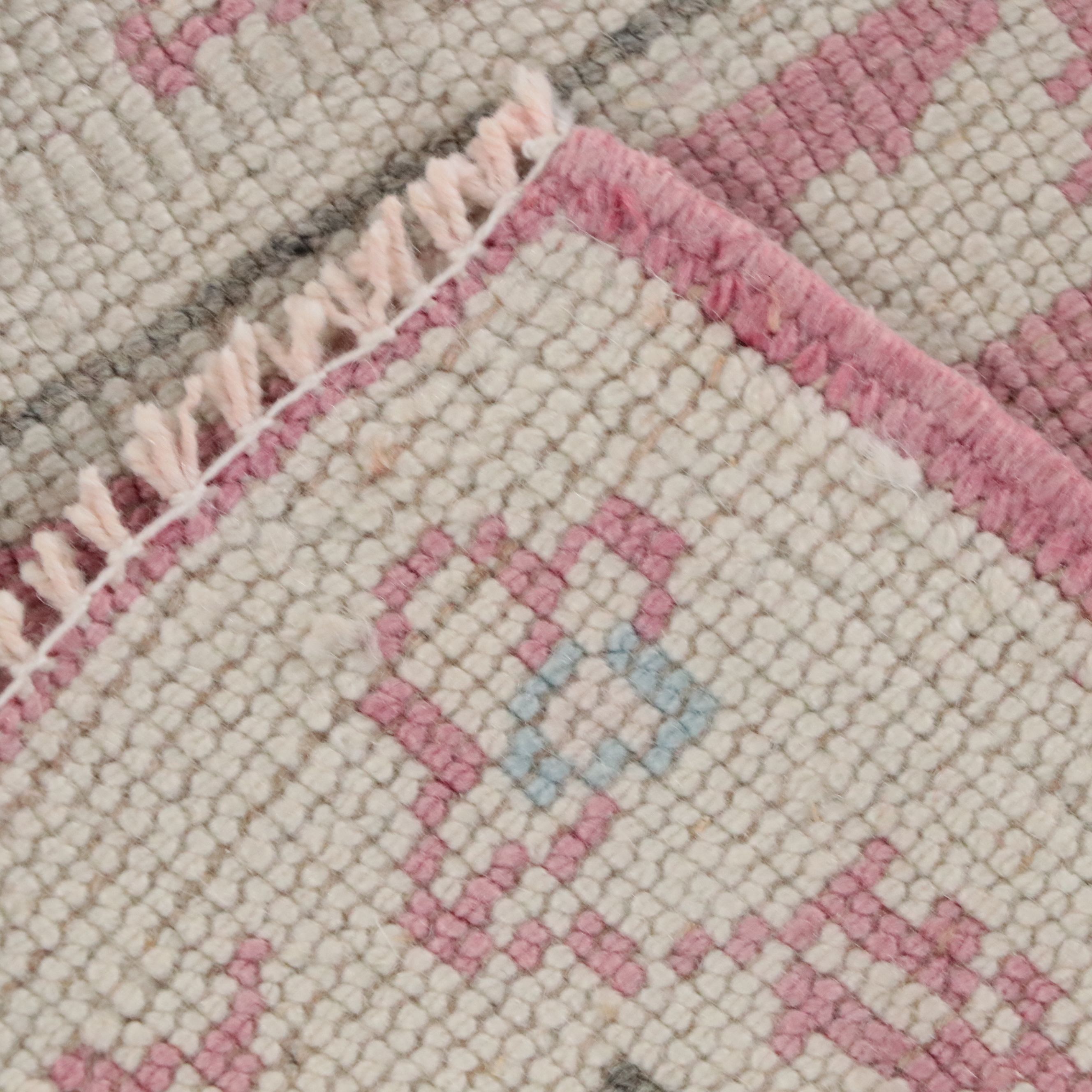 4'2 x 5'9 Hand-Knotted Turkish Oushak Area Rug