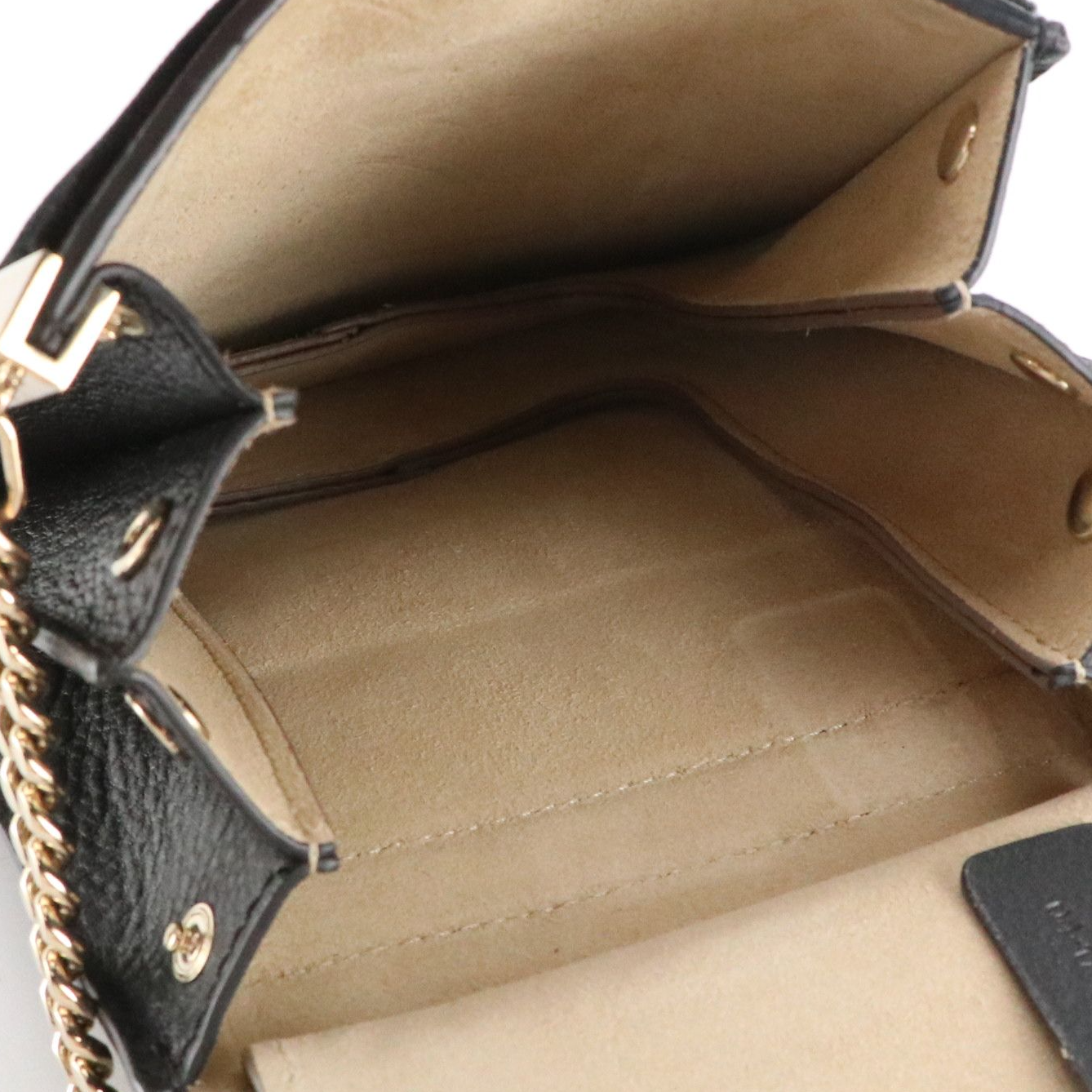 Chloé Mini Faye Bracelet Crossbody Bag in Starry Black Calfskin Leather & Velvet