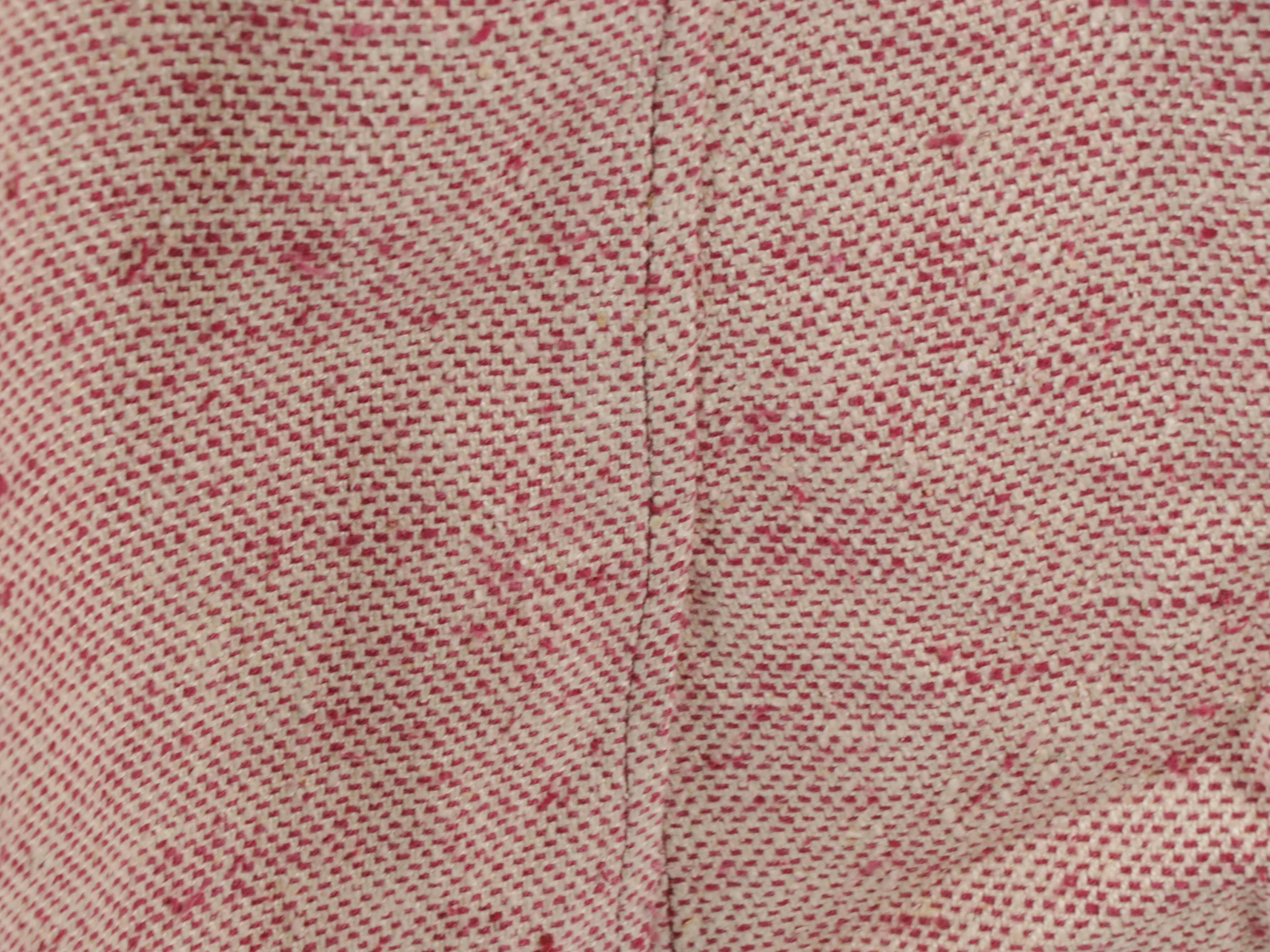 Valentino Collarless Skirt Suit in Silk Noil Canvas