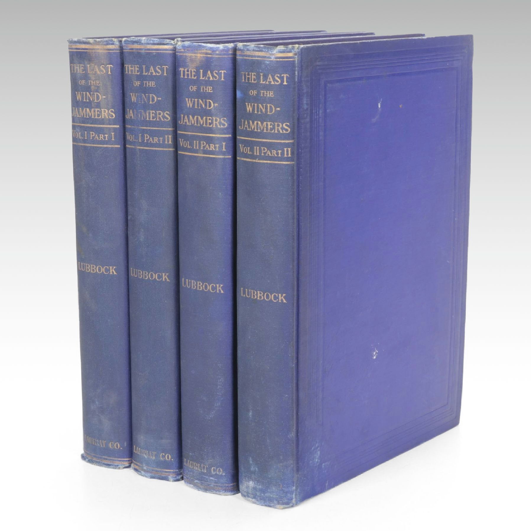 First Edition "The Last of the Windjammers" Two-Volume Set by Basil Lubbock