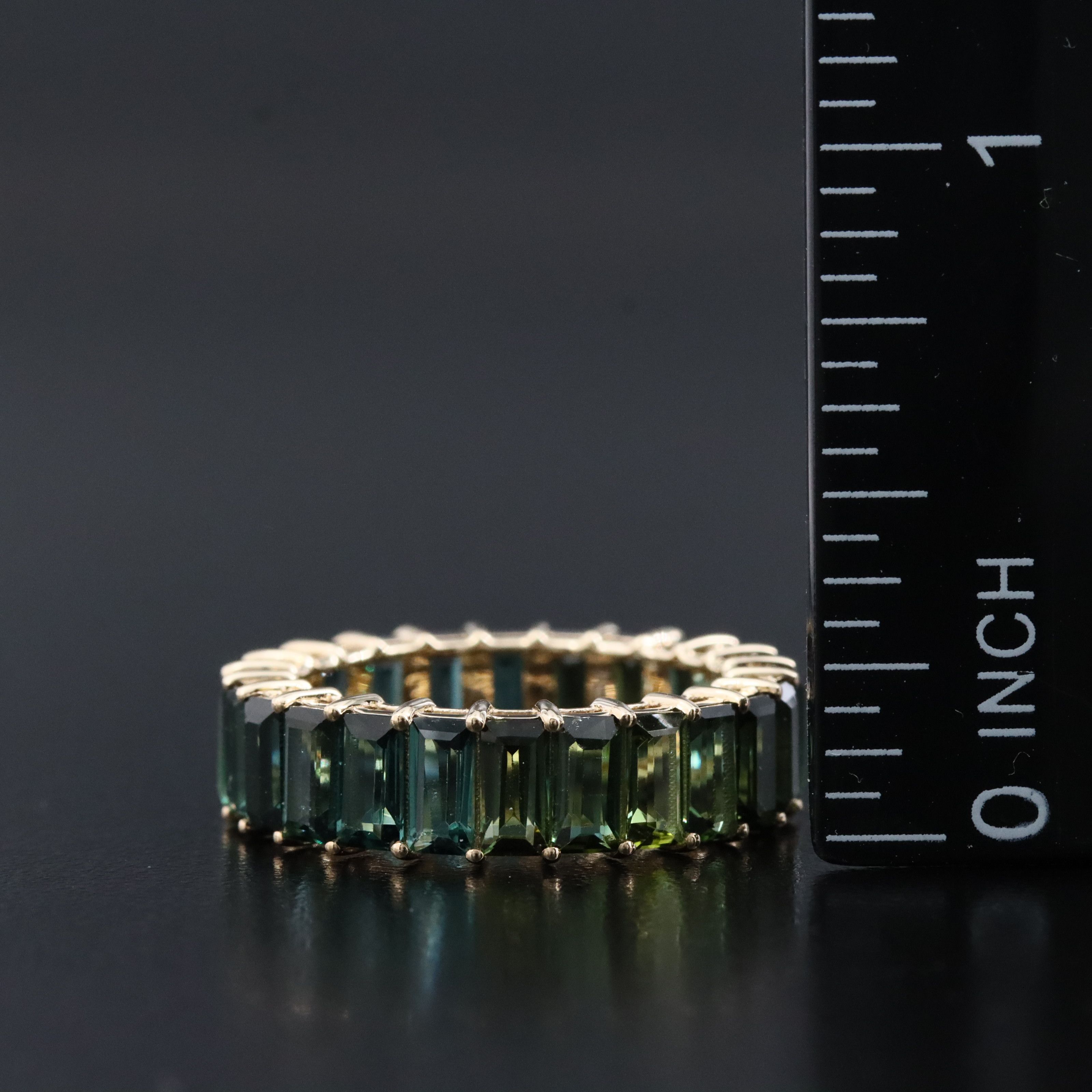 14K 5.39 CTW Tourmaline Eternity Band