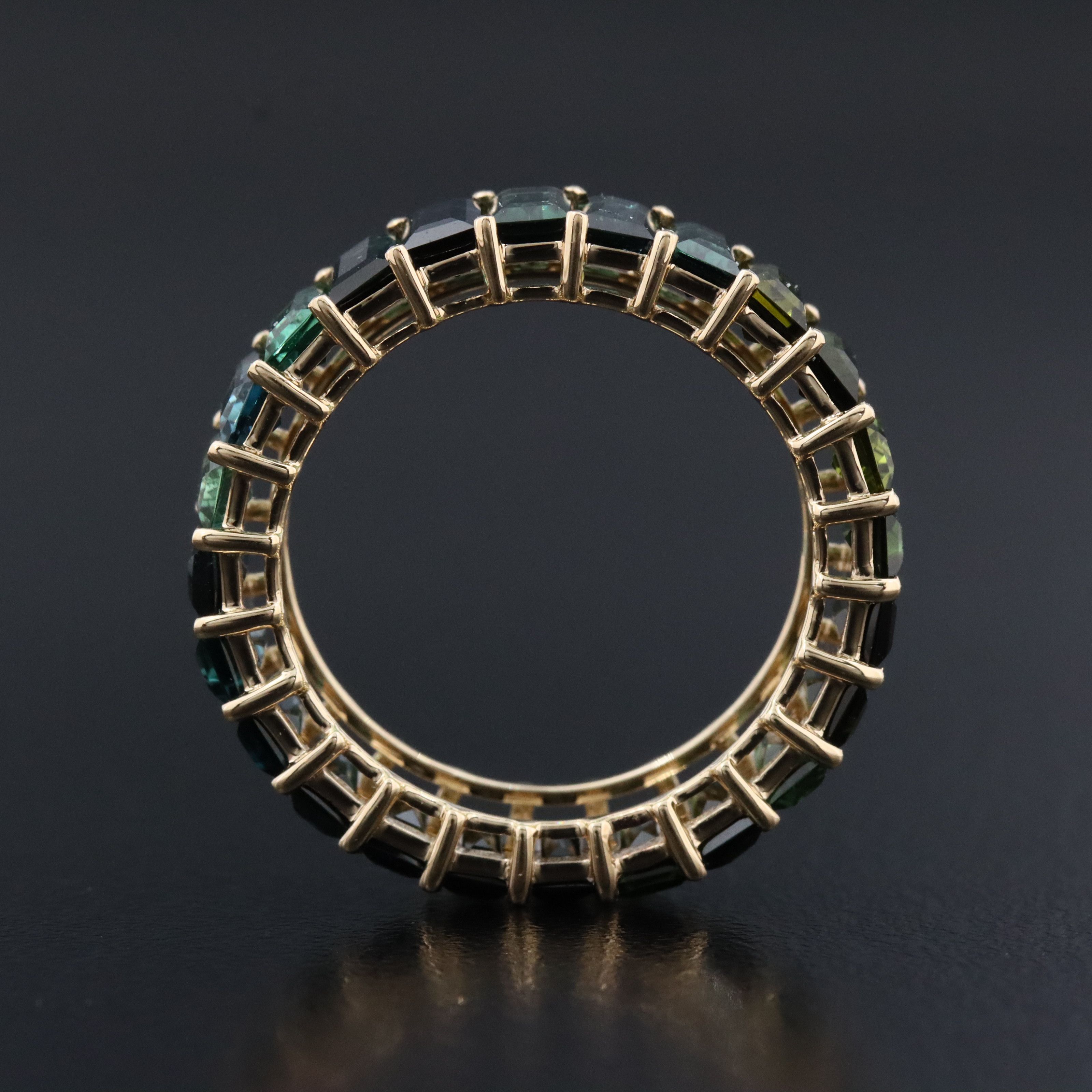 14K 5.39 CTW Tourmaline Eternity Band