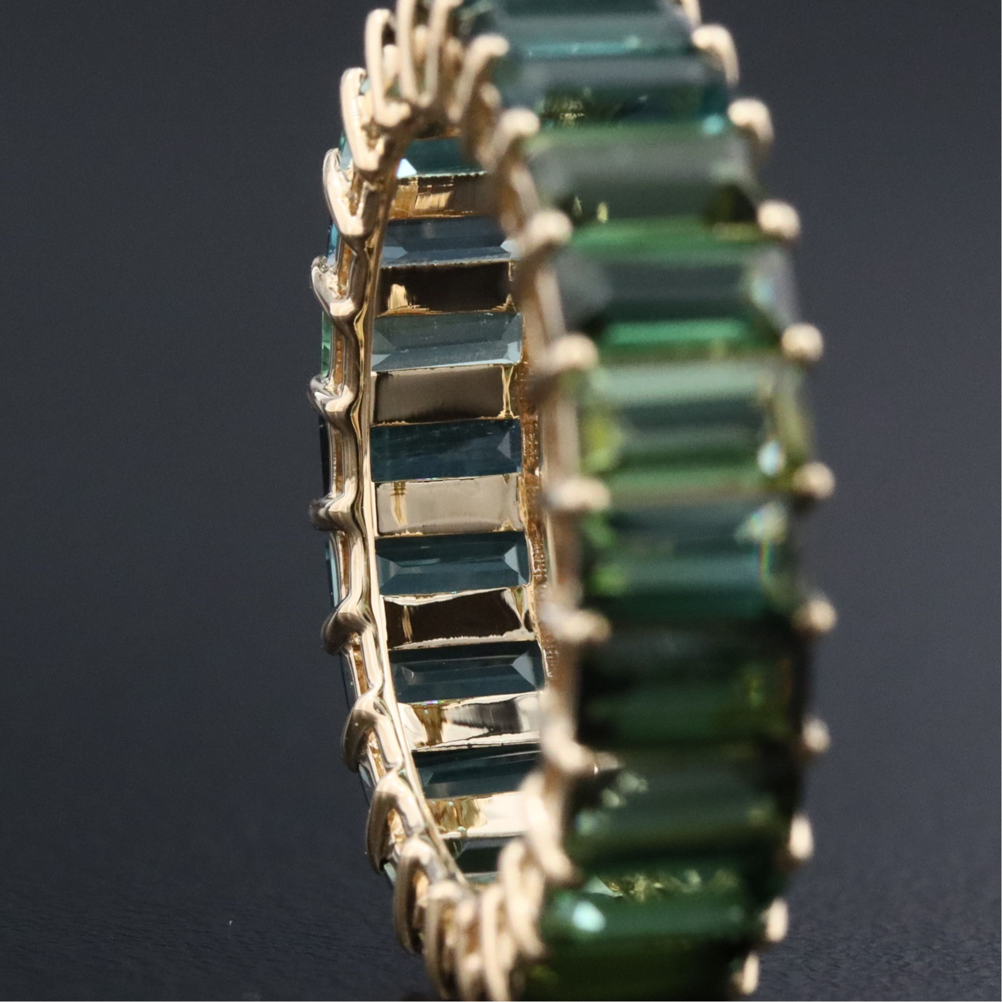 14K 5.39 CTW Tourmaline Eternity Band