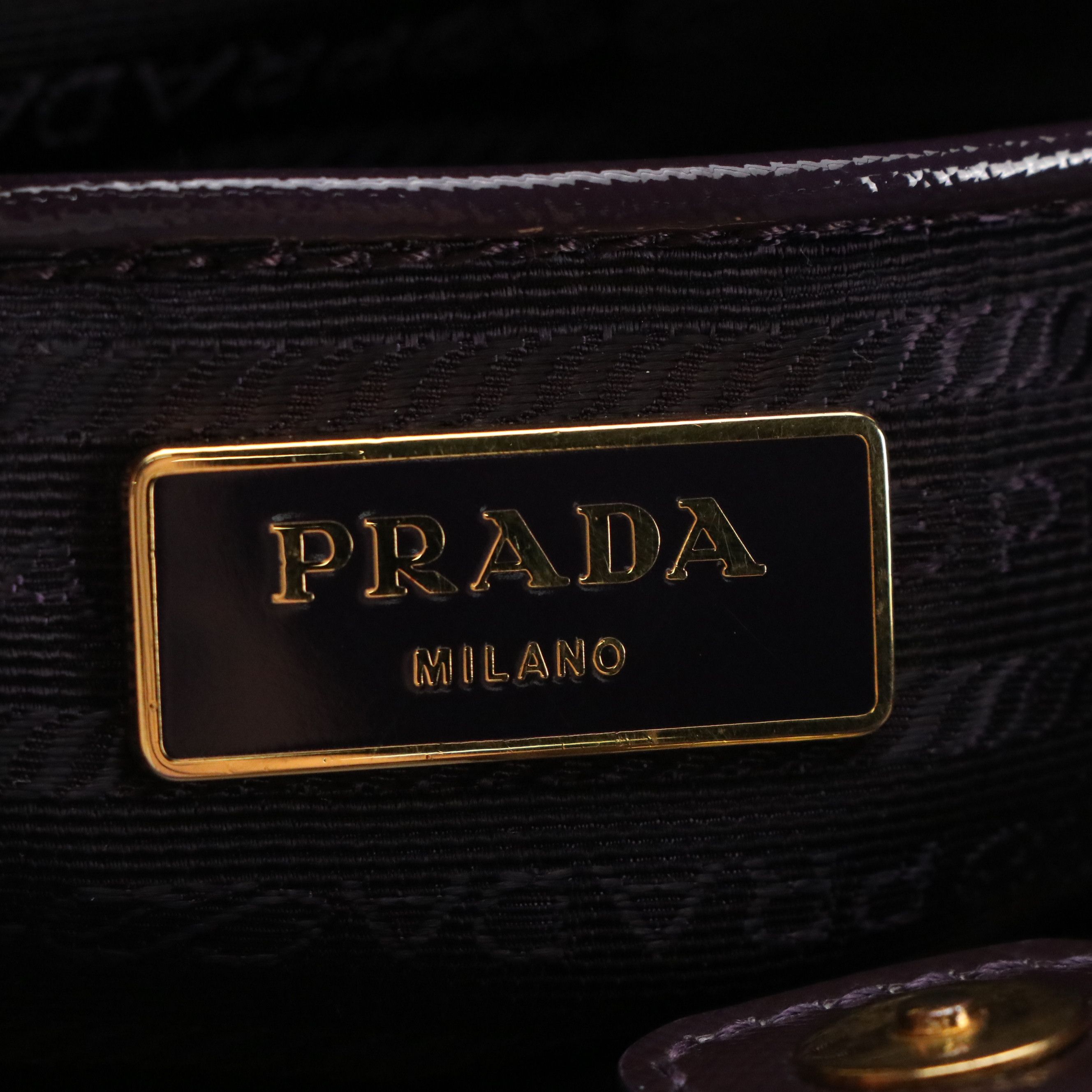 Prada Two-Way Shopper Tote in Purple Vernice Saffiano Lux Leather