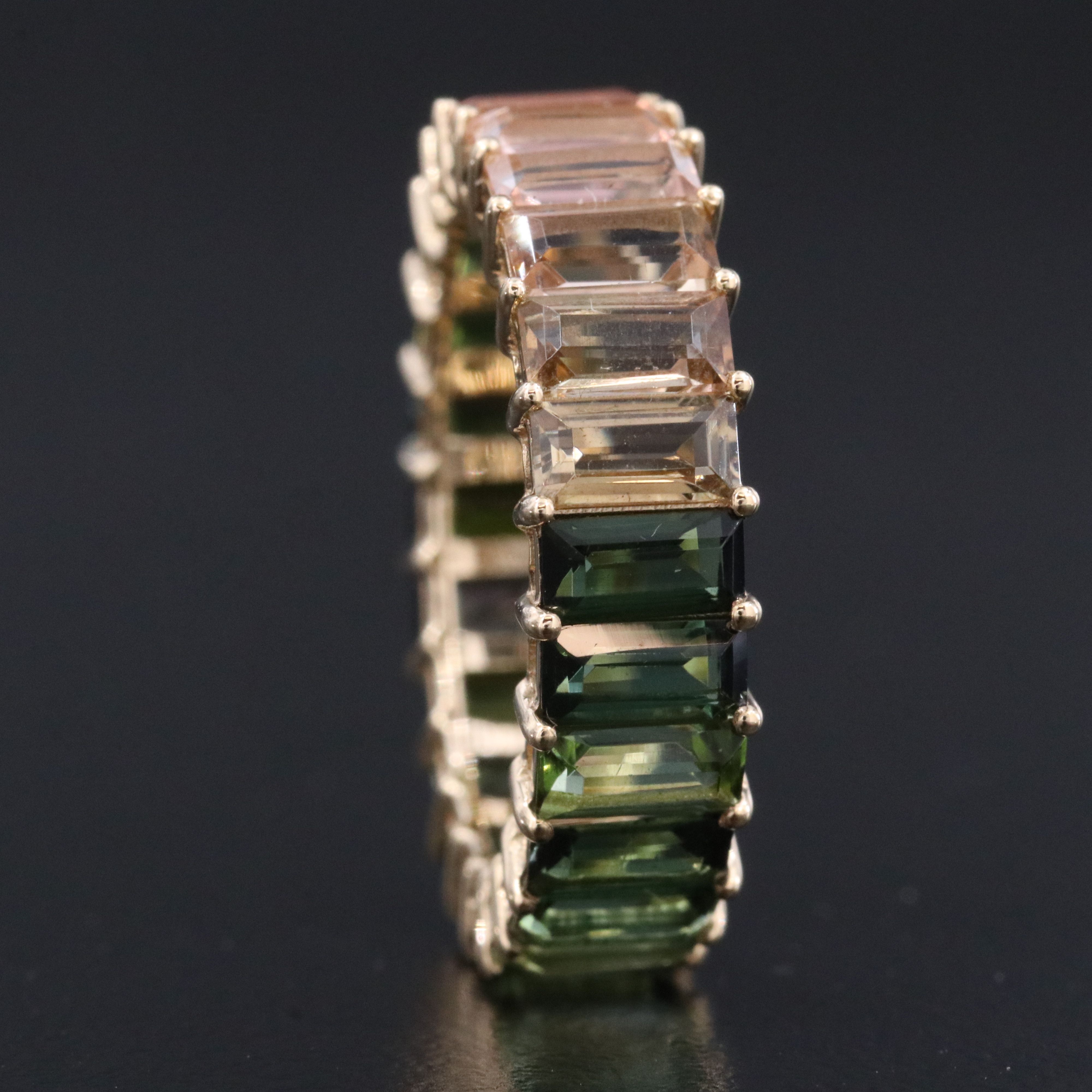 14K 5.04 CTW Tourmaline Eternity Band