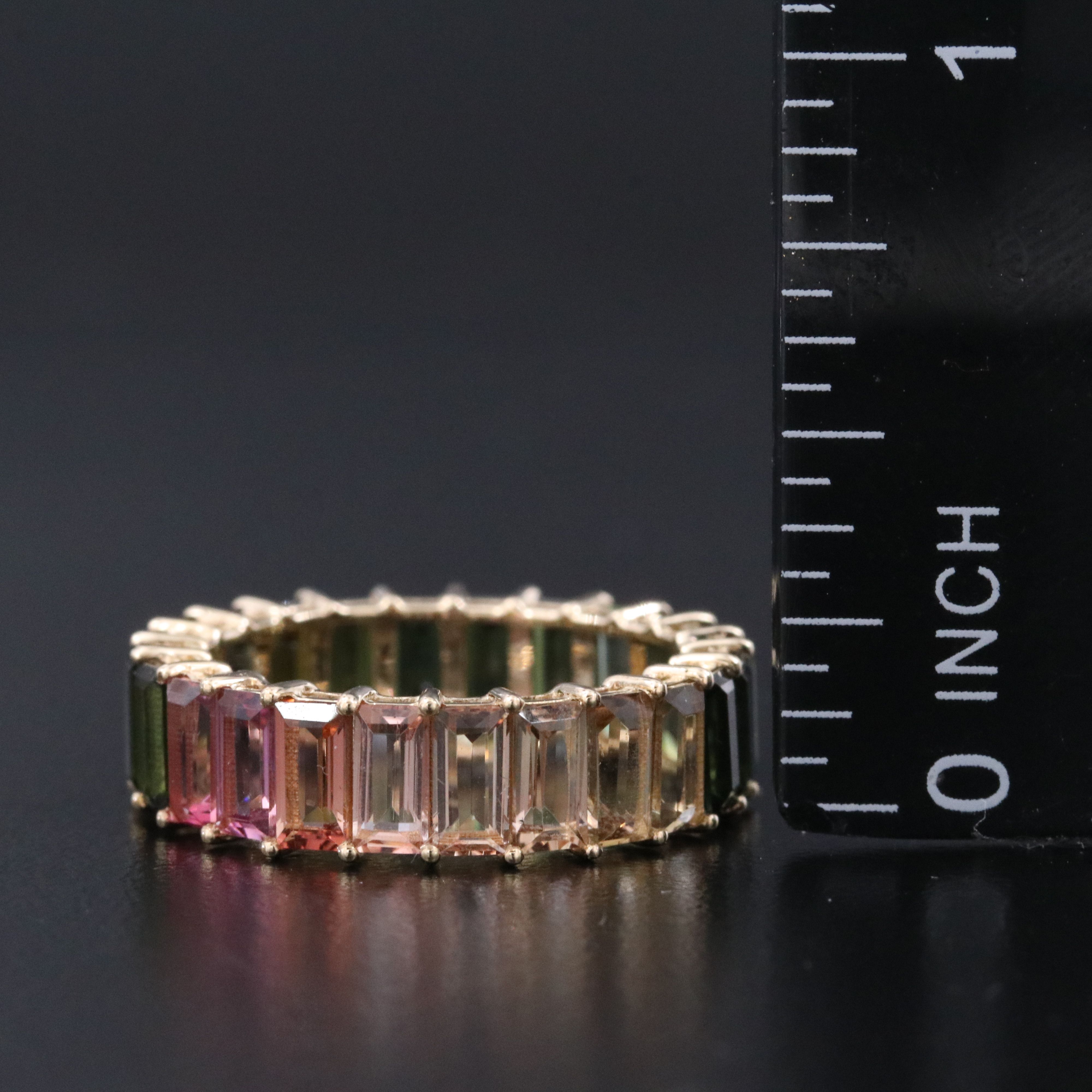14K 5.04 CTW Tourmaline Eternity Band