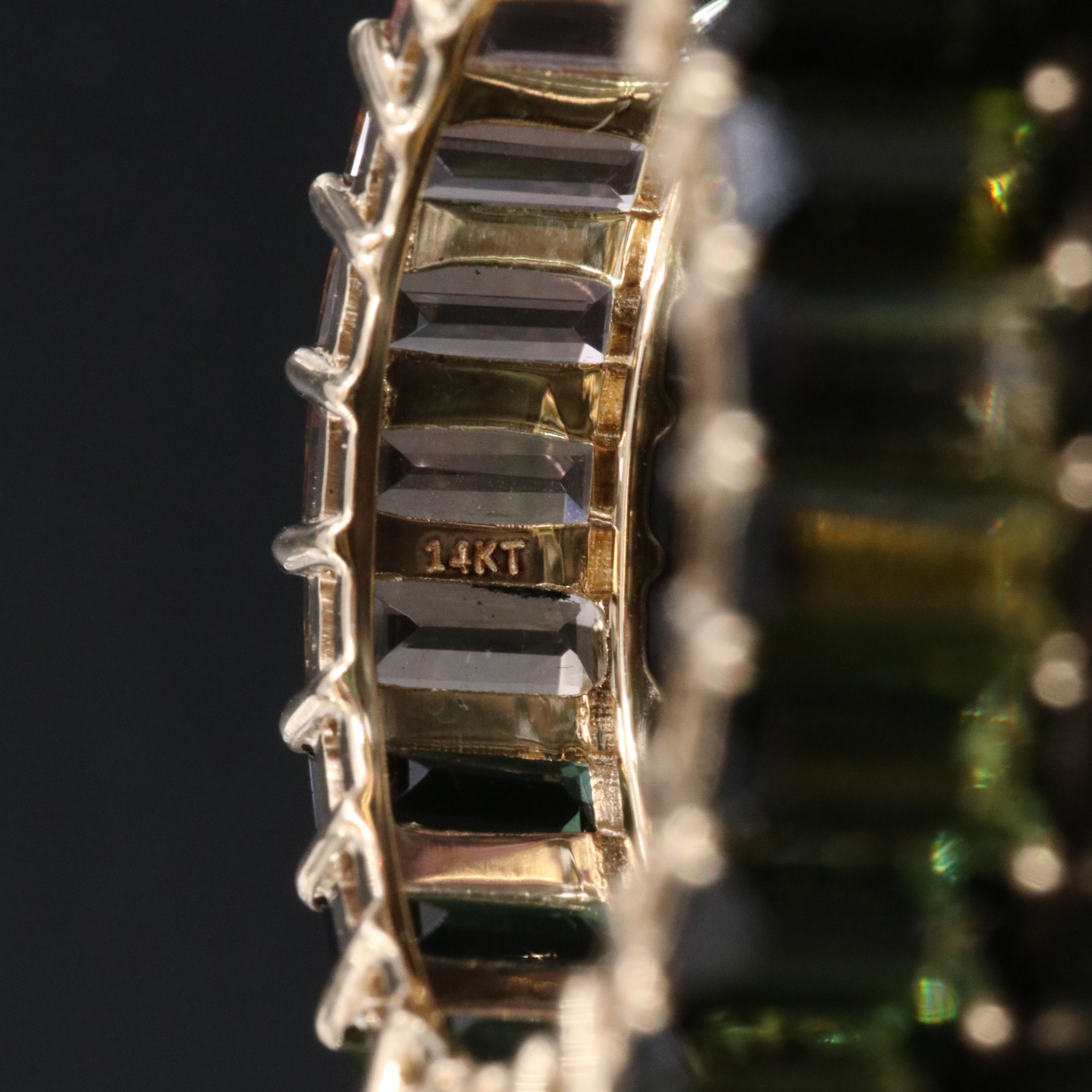 14K 5.04 CTW Tourmaline Eternity Band