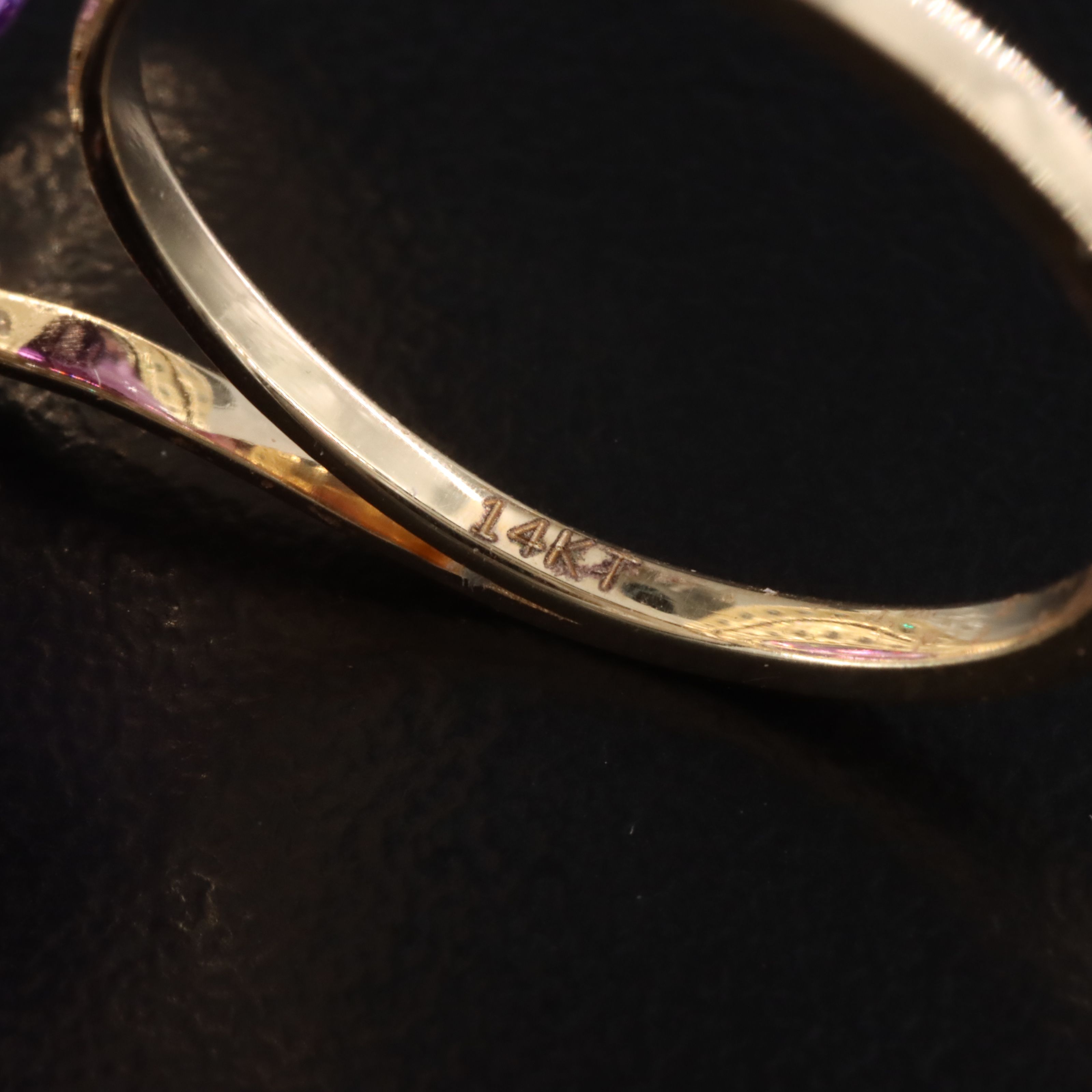 14K 20.75 CT Amethyst and 3.68 CTW Diamond Double Halo Ring