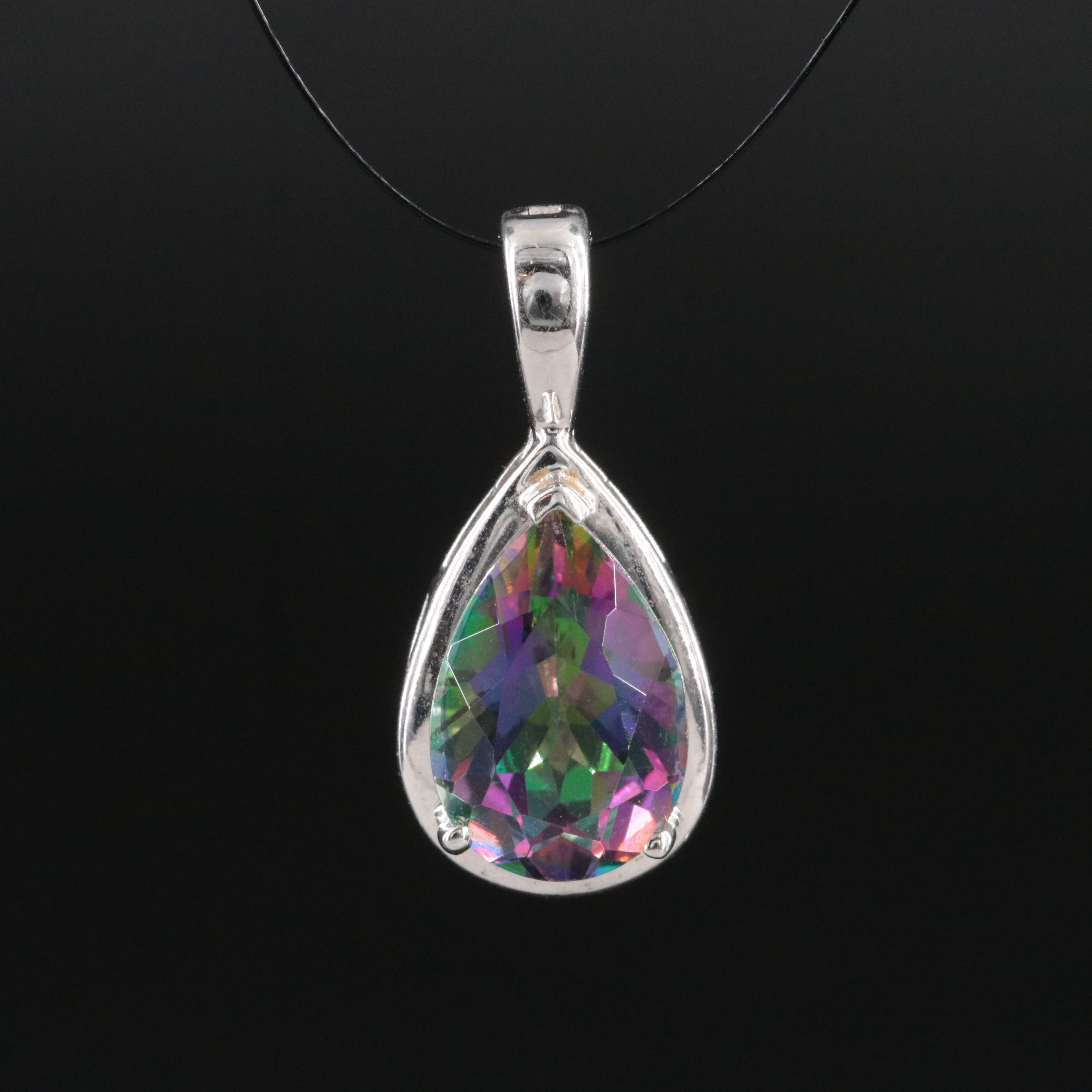 14K Topaz Enhancer Pendant