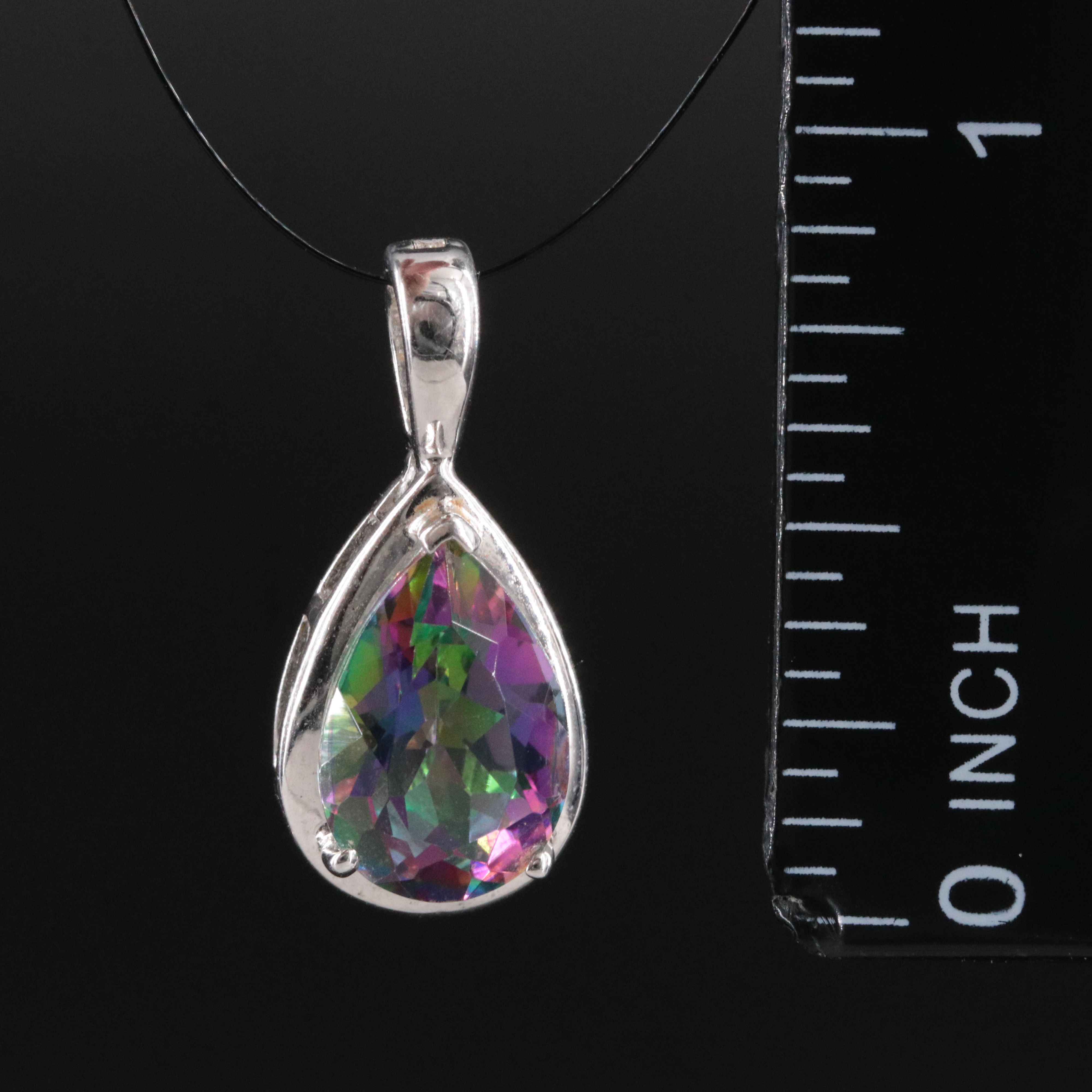 14K Topaz Enhancer Pendant