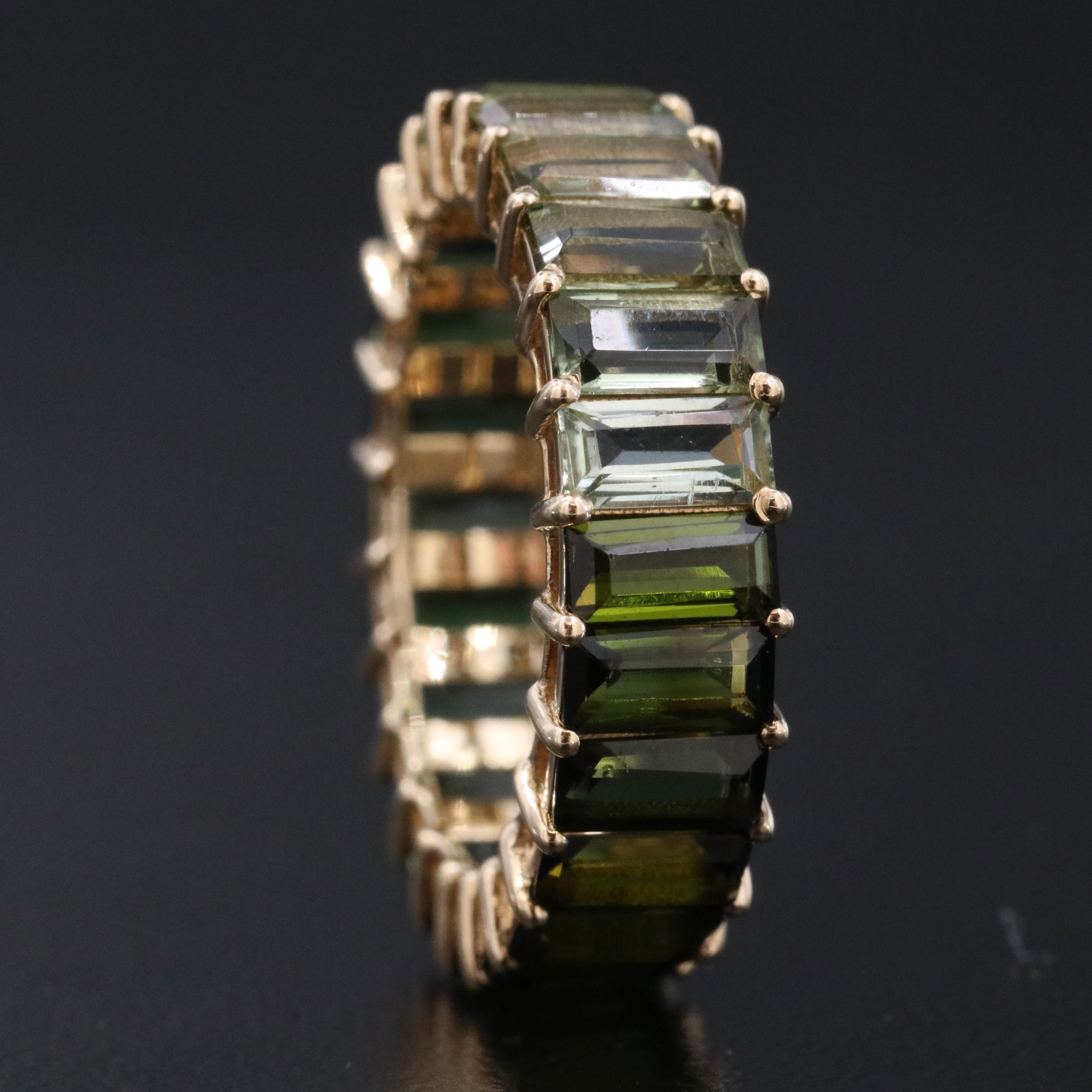 14K 5.25 CTW Tourmaline Eternity Band