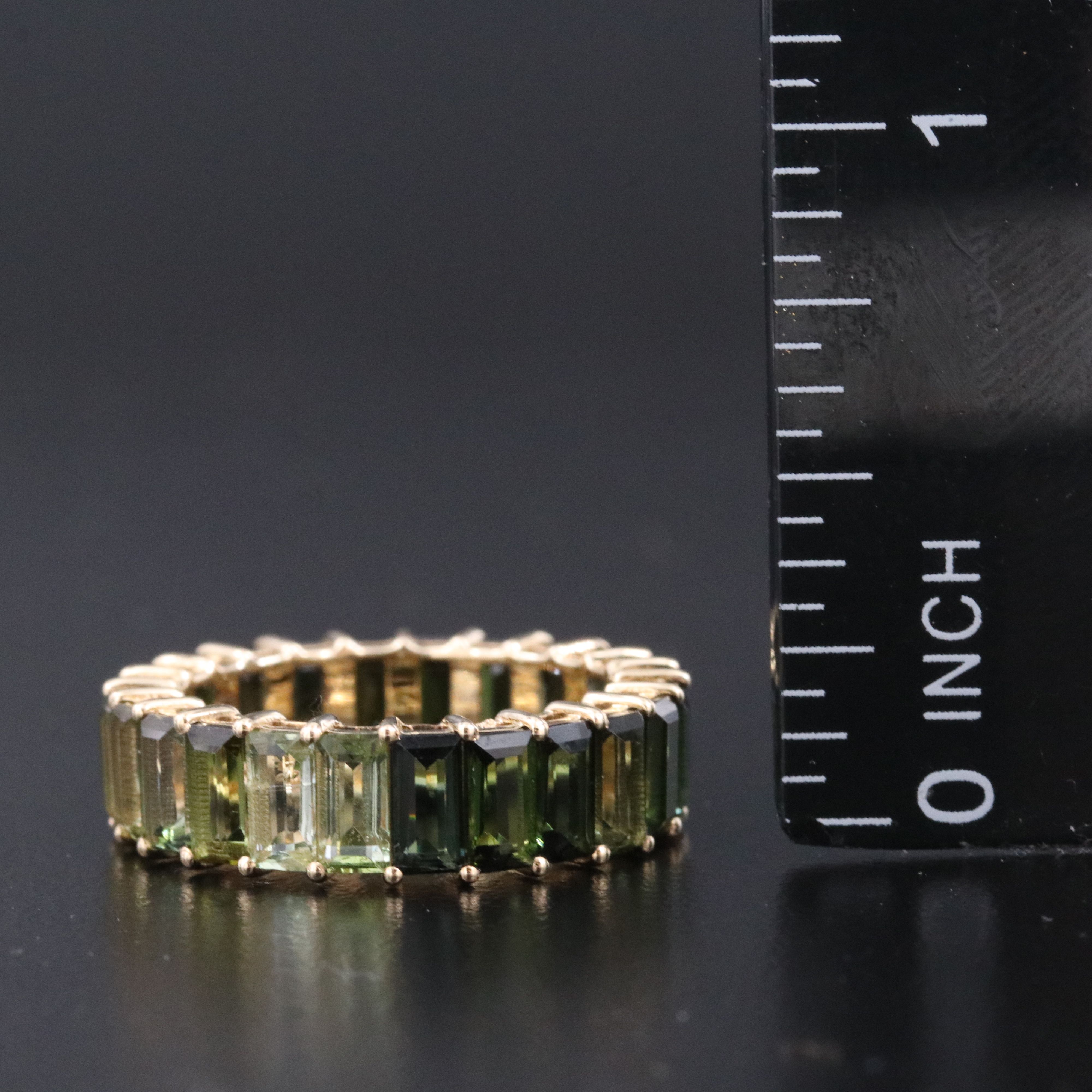 14K 5.25 CTW Tourmaline Eternity Band